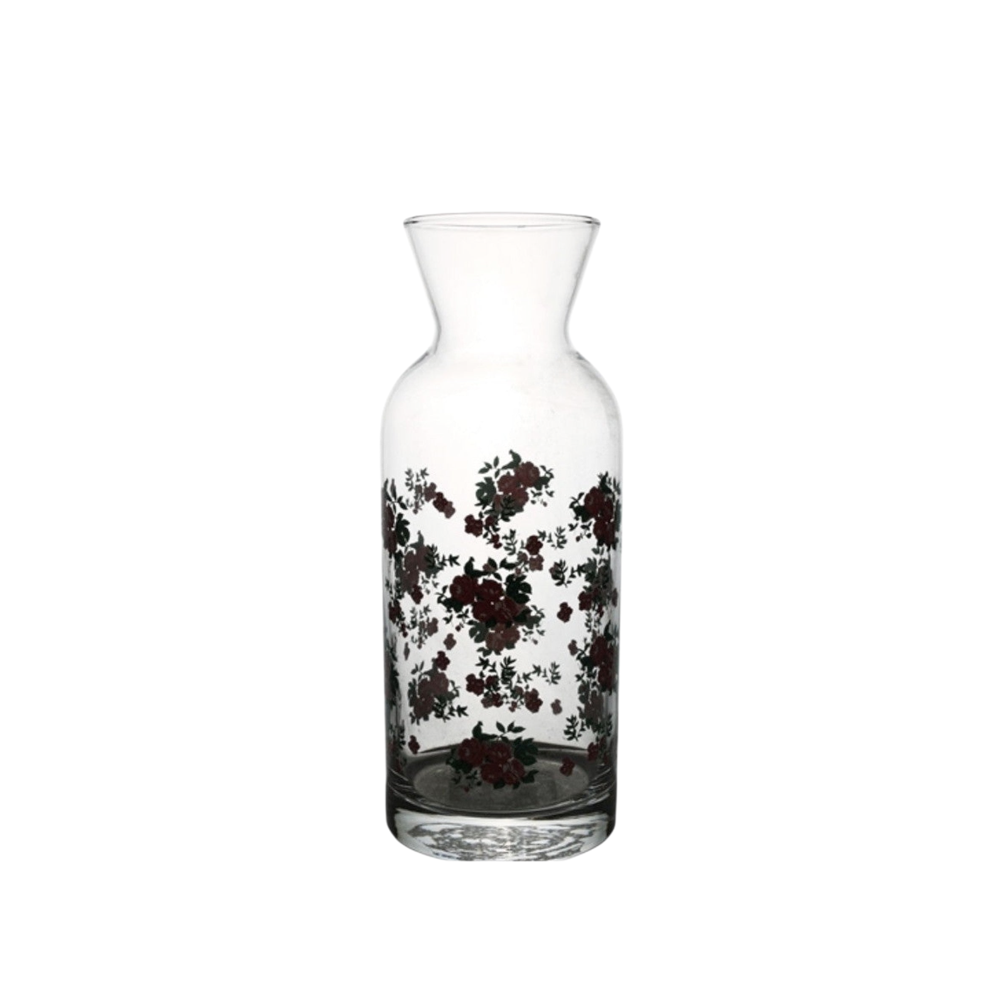 Glass Carafe 500ml Patterned Flower Print 40172