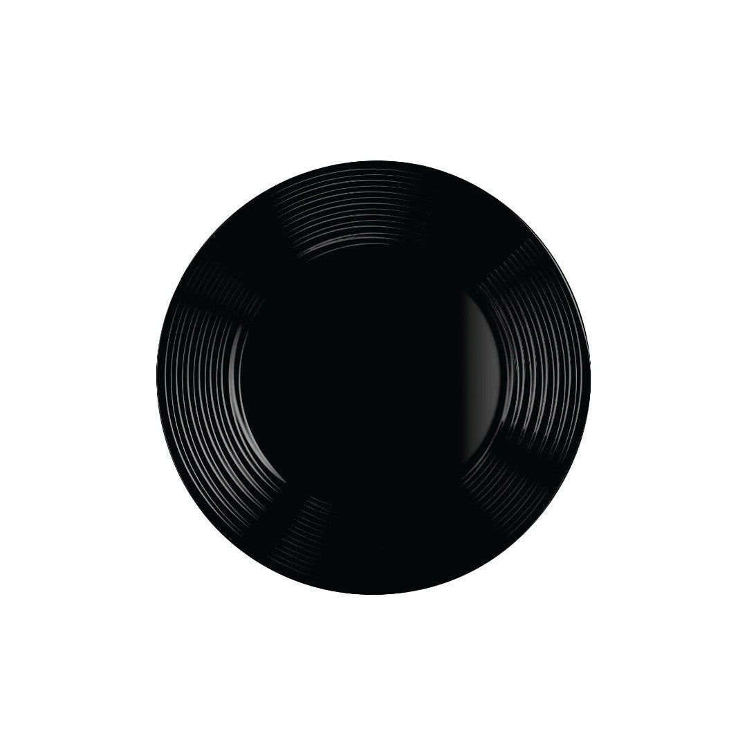 Luminarc Harena Dinner Plate 25cm Black Tempered Glass 39991
