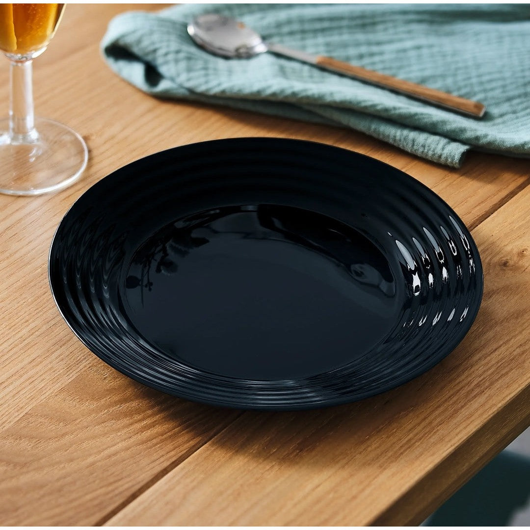 Luminarc Harena Dinner Plate 25cm Black Tempered Glass 39991
