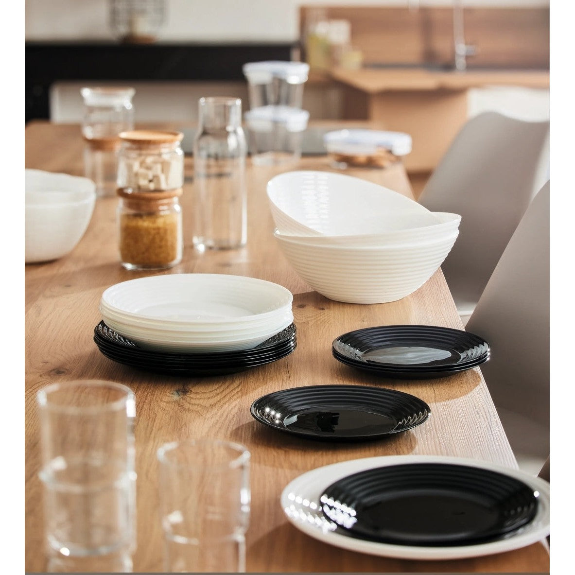 Luminarc Harena Dinner Plate 25cm Black Tempered Glass 39991