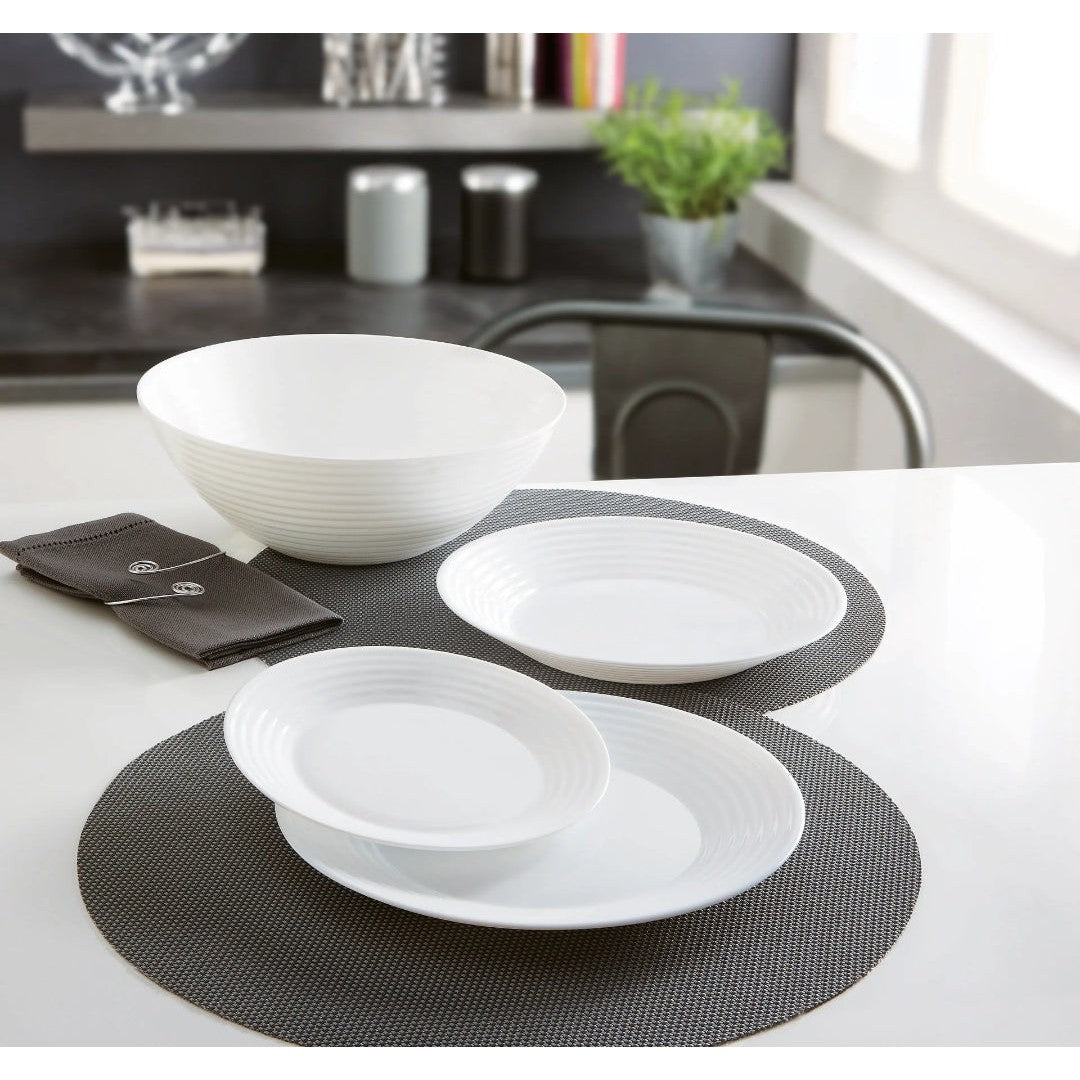 Luminarc Stairo Soup Plate 23cm White Tempered Glass 37135