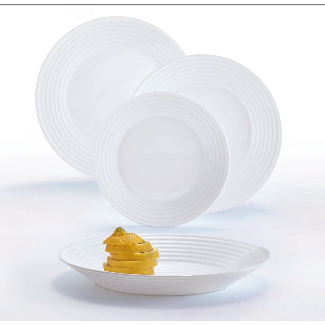 Luminarc Stairo Soup Plate 23cm White Tempered Glass 37135