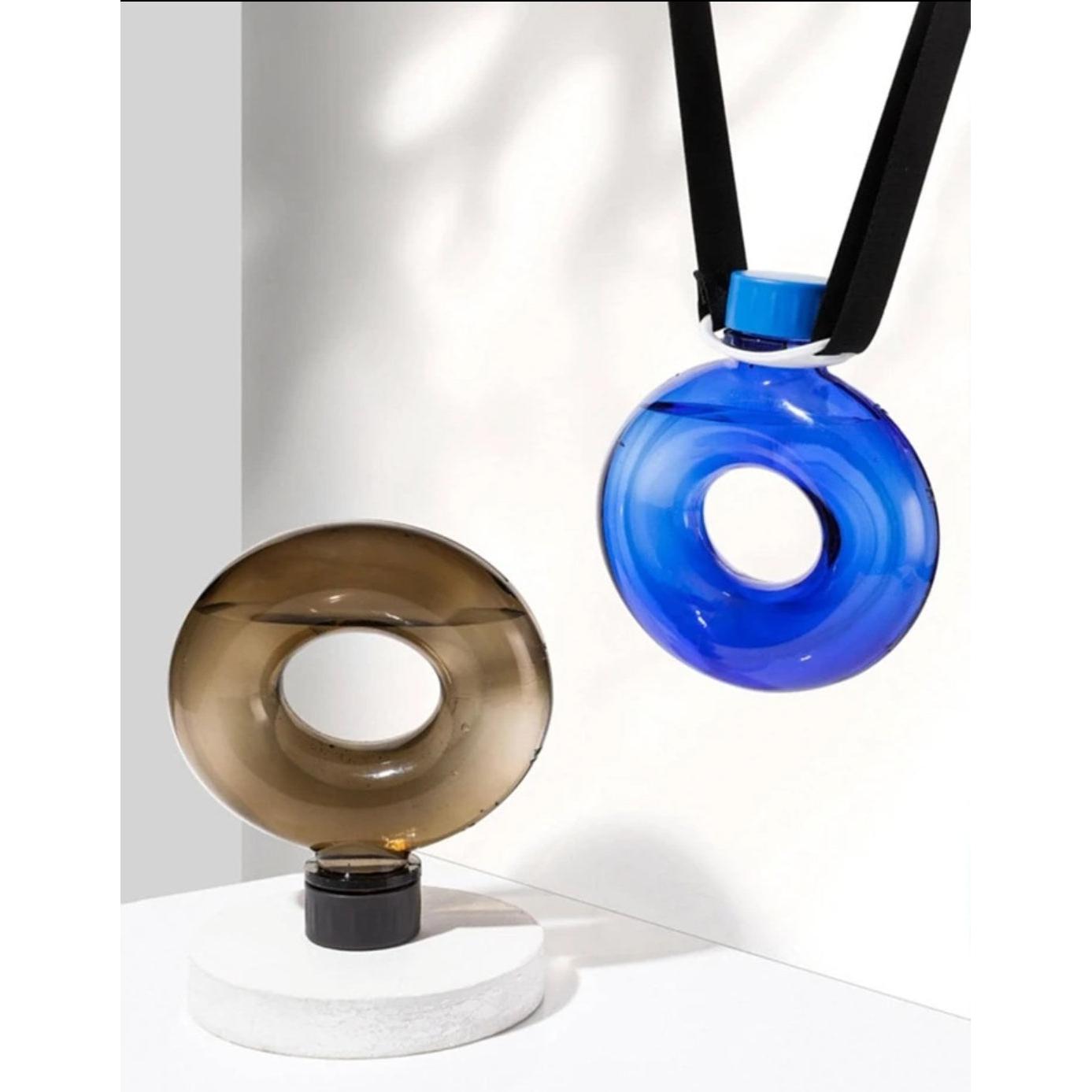 Sports Water Bottle Annular 500ml - Donut Shaped O-Ring 17x16cm Drop Resistant with Strap