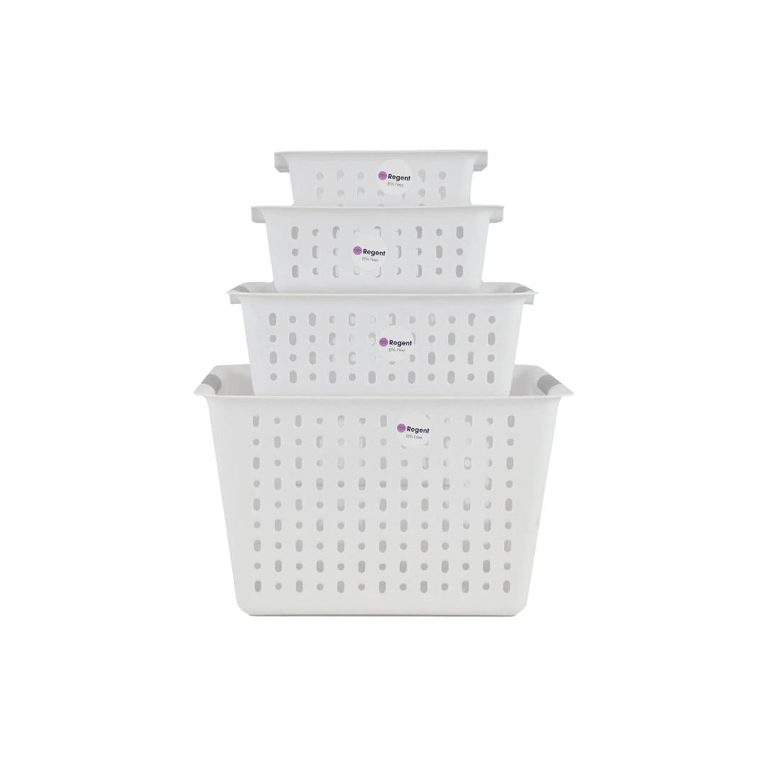 Regent Plastic Harmony Line Small Basket Clear and Grey 84020