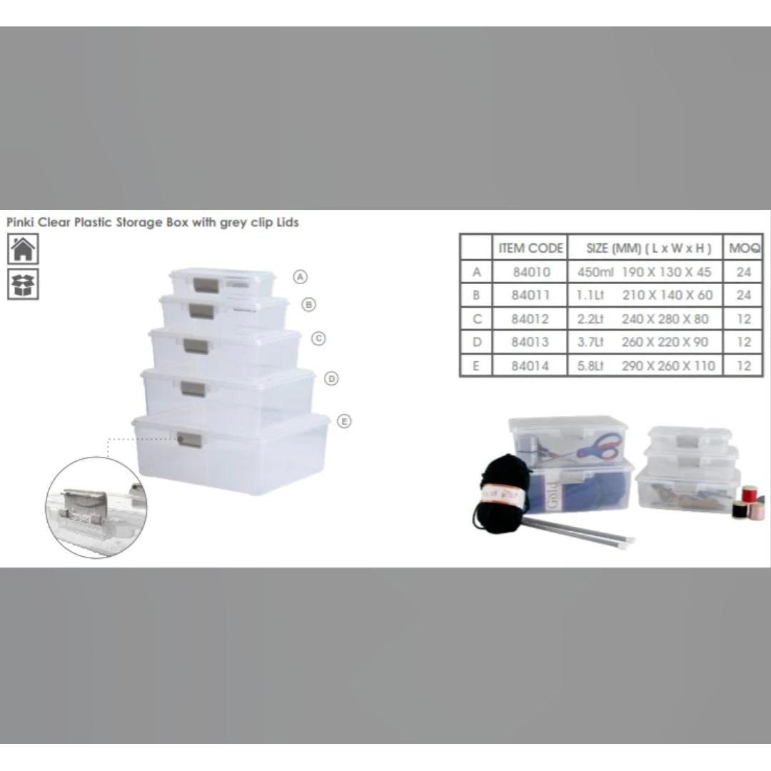 Regent 1.1L Plastic Pinki Storage Utility Container Box