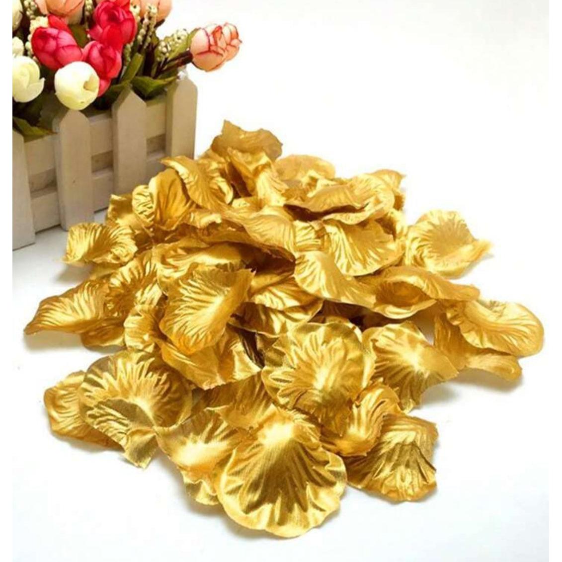 Artificial Gold Rose Petals 150pcs in Bag A0094