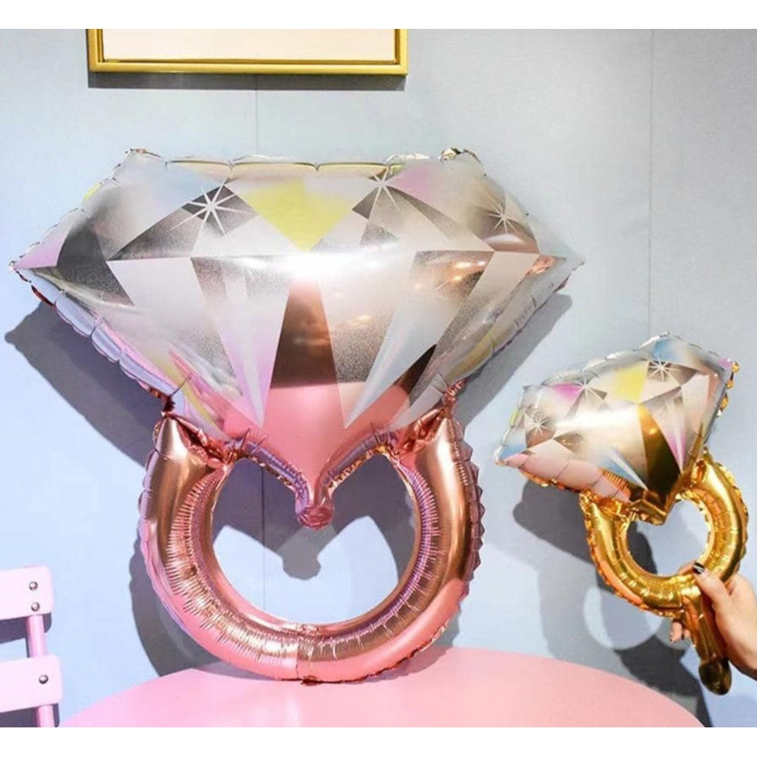 Foil Balloon Diamond Ring 61x68cm Gold or Rose Gold TAR201905