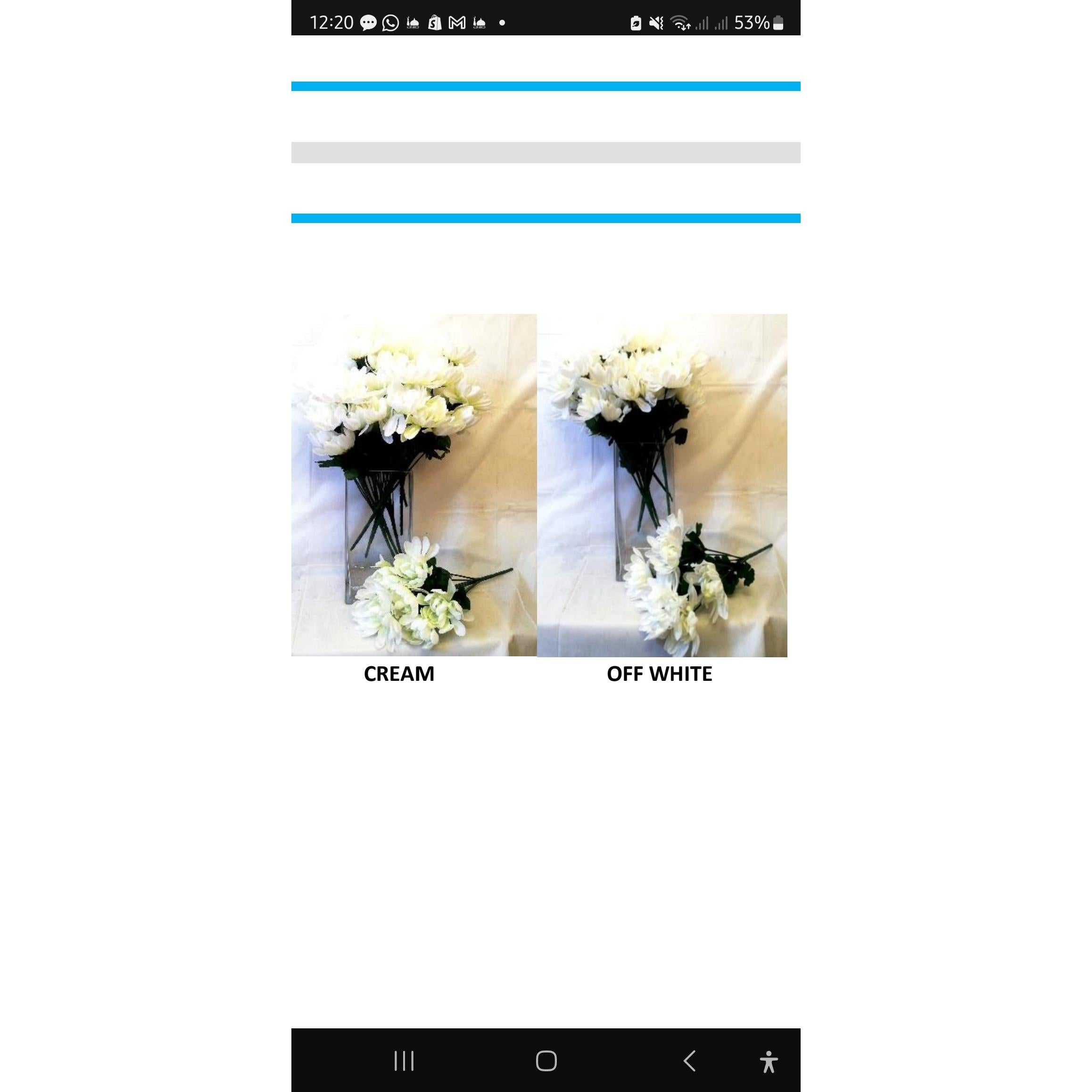 Artificial Bush Flower for Mum 7-Head Bouquet