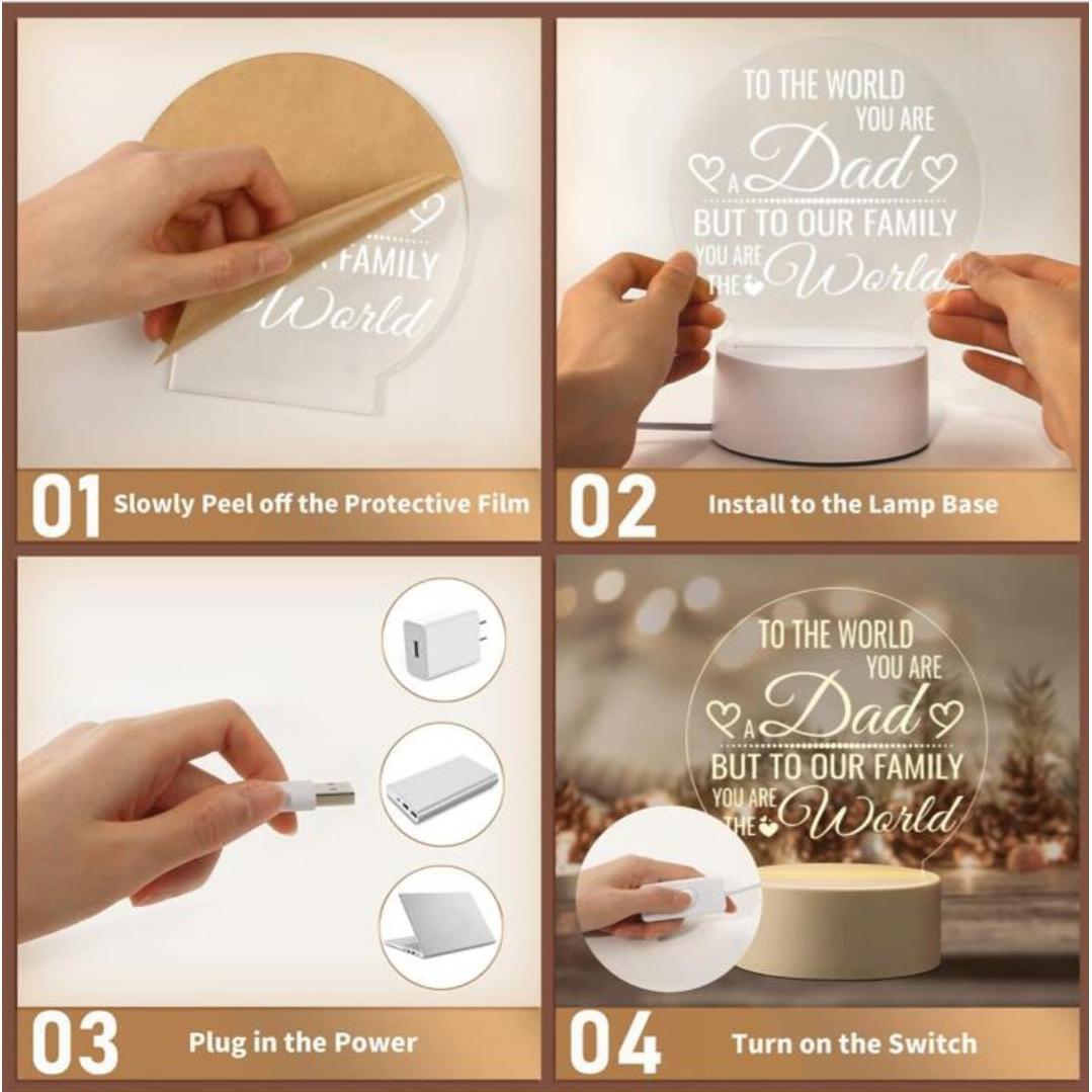 3D Light Night Stand - Awesome Mom Gift