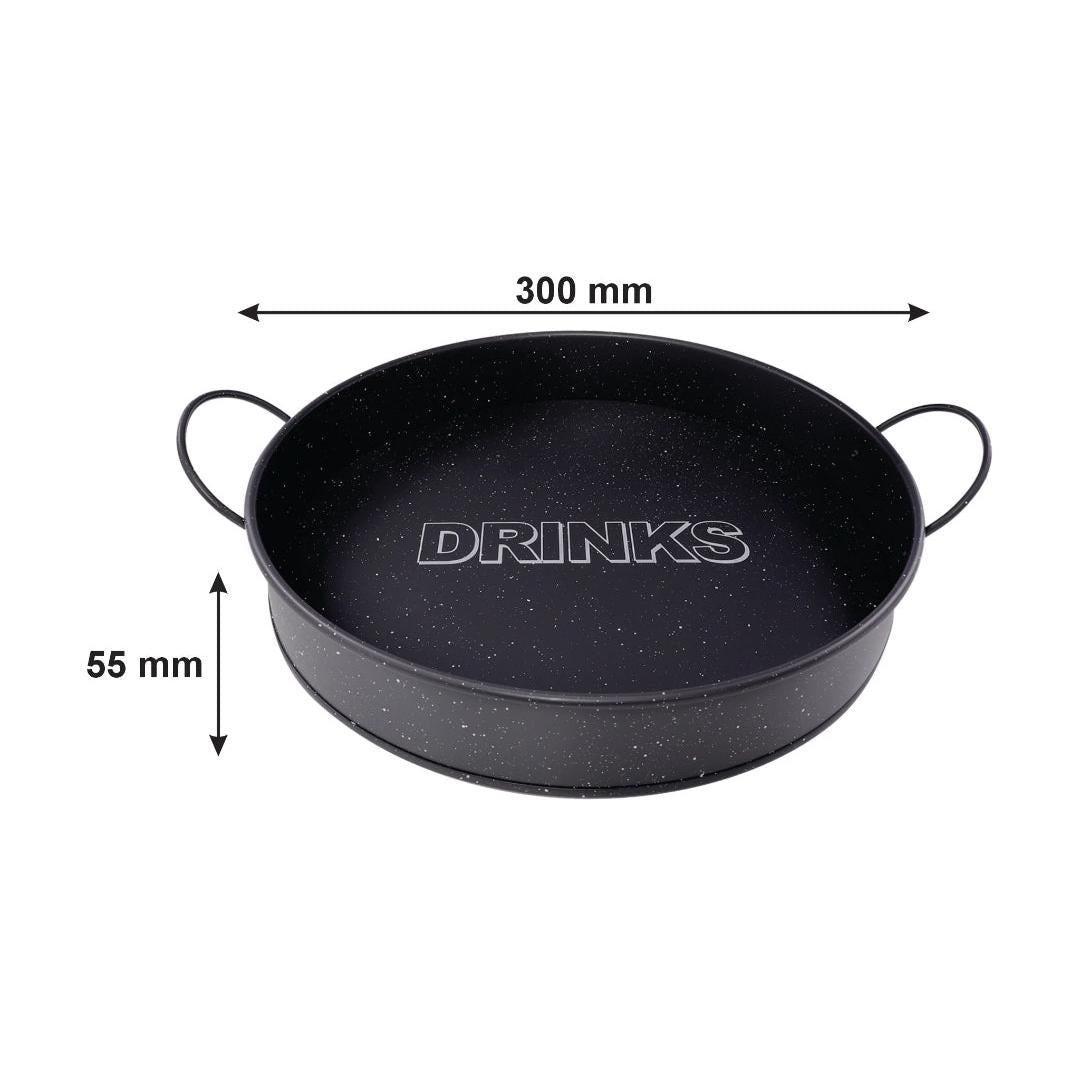 Bar Butler Bar Serving Tray Grey & Mottled White