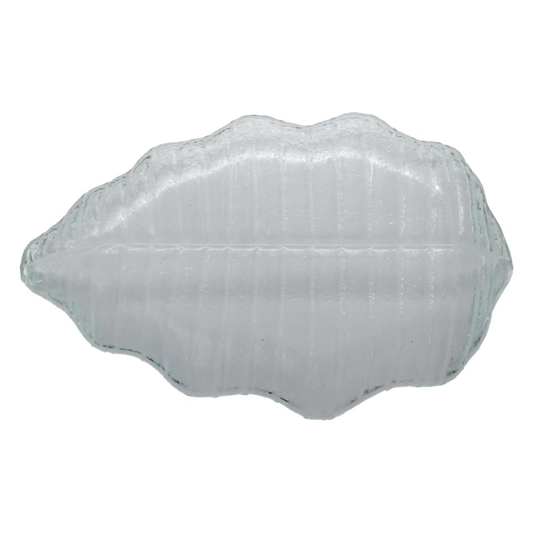 Regent Leaf Platter Bubble Glass Medium