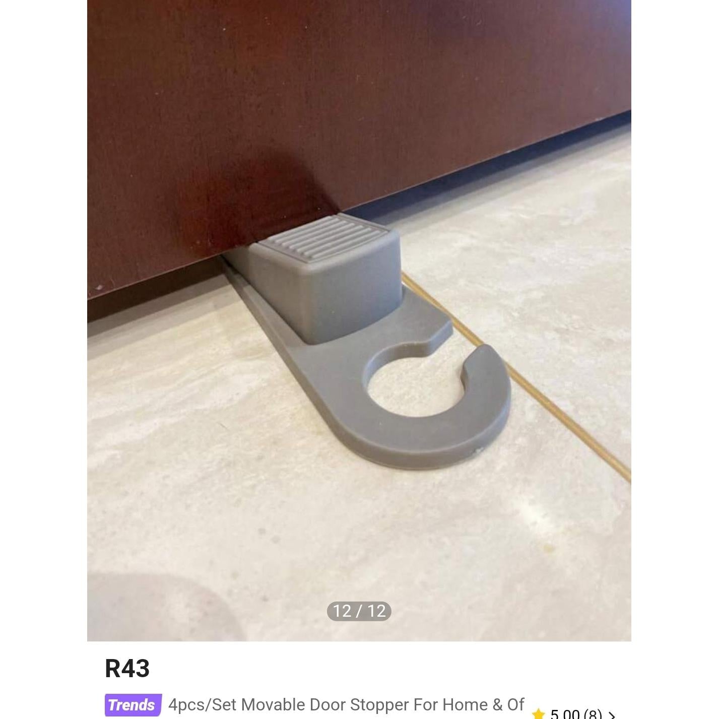 5five Door Stopper Wedge PVC Plastic 2pack