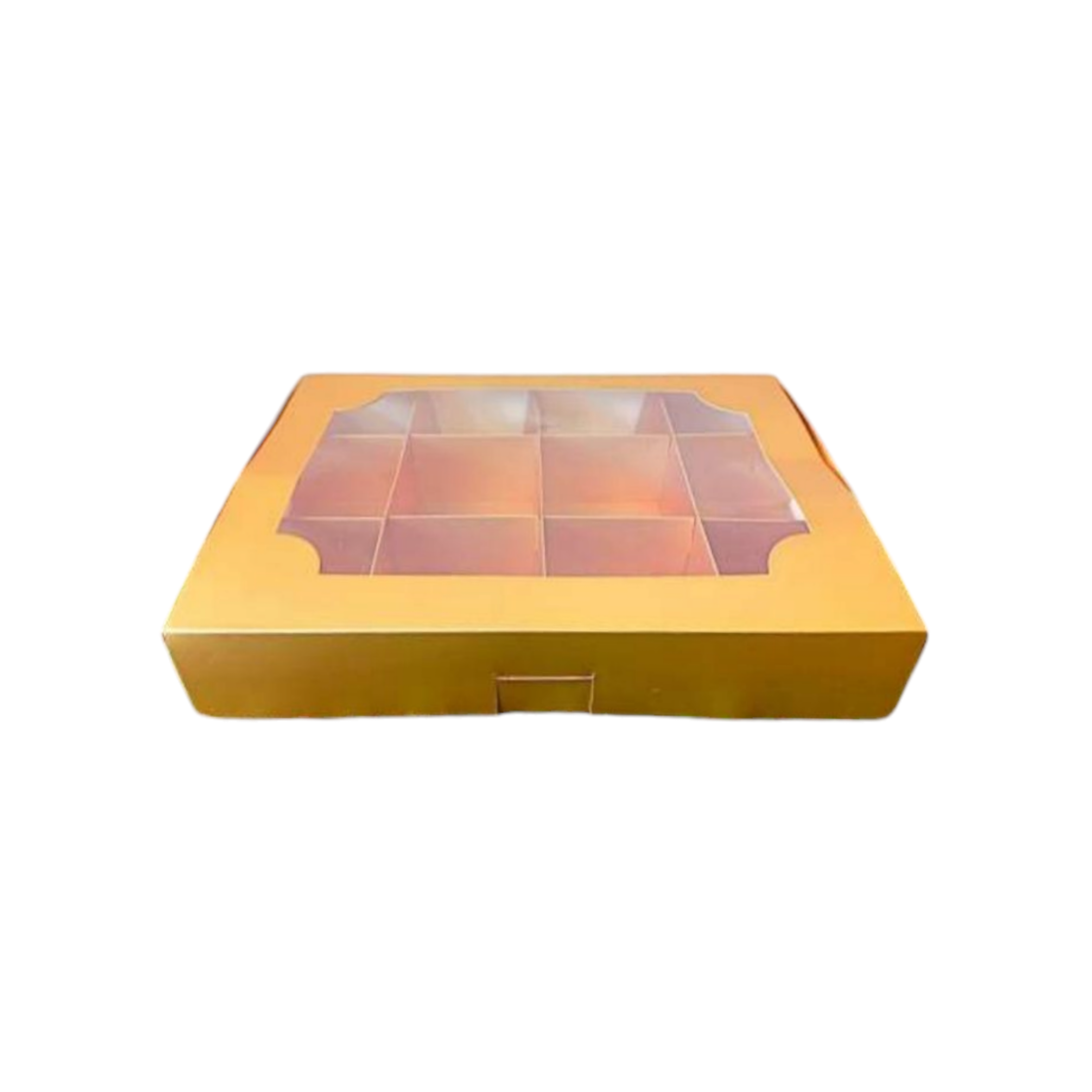 Gift Biscuit Paper Box with Clear Top Window 30x22.5x5cm 12-Division