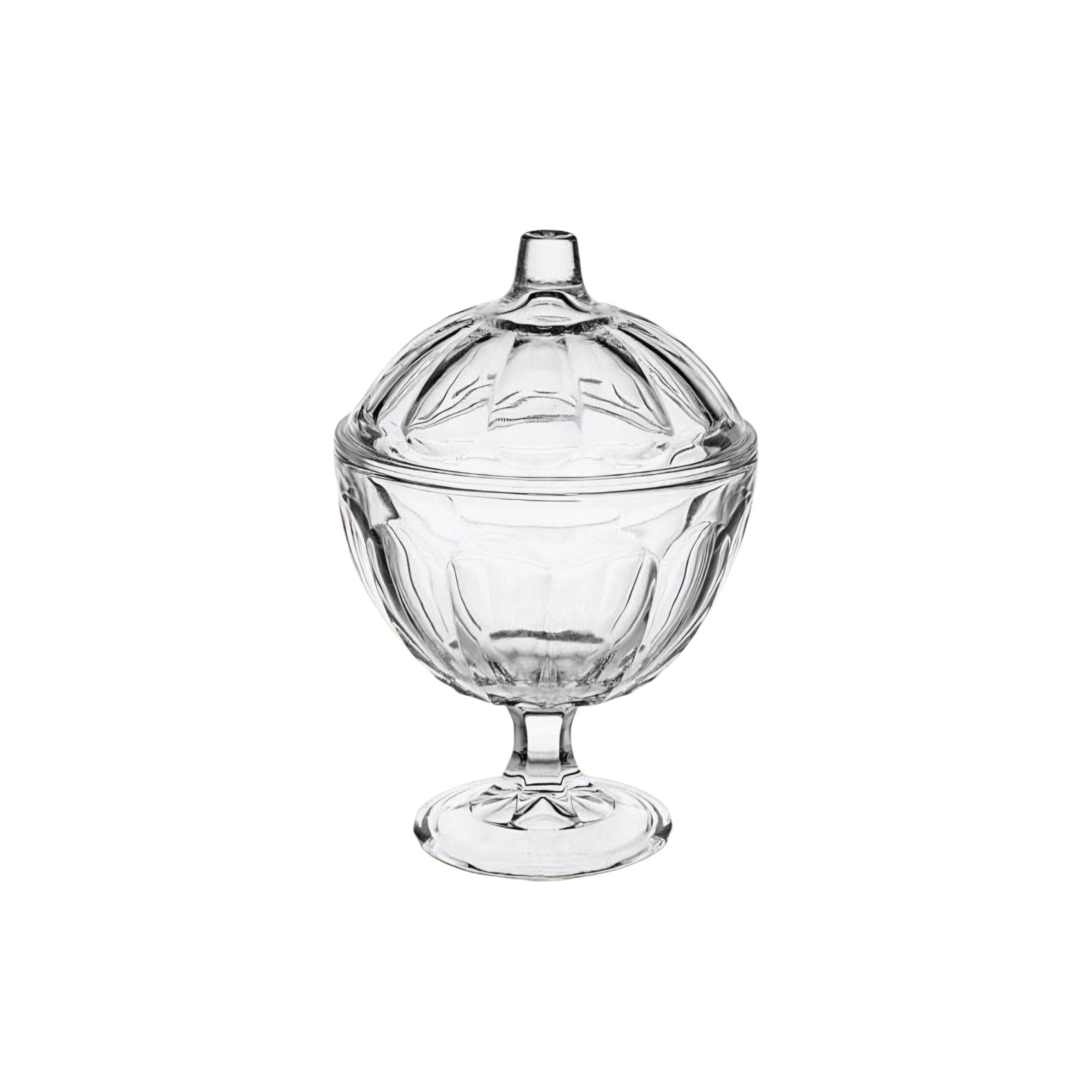 Ice Cream Glass Candy Jar with Lid