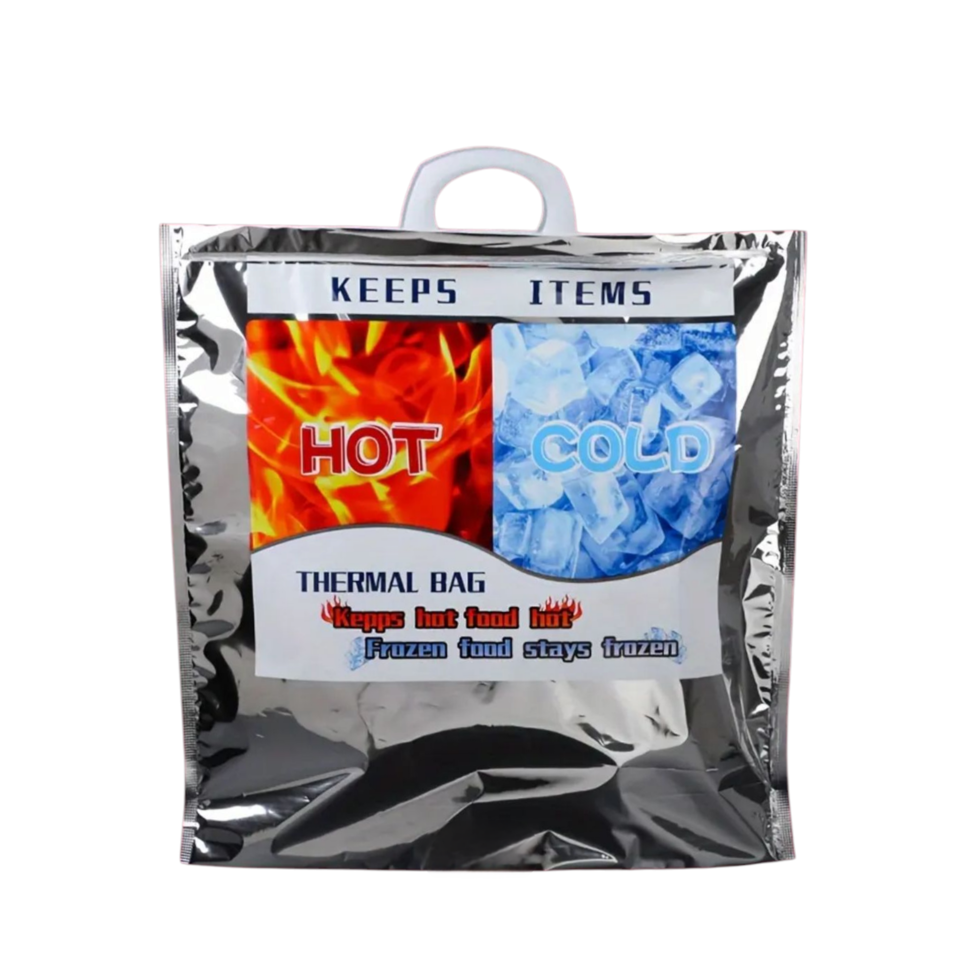 Thermal Food Insulation Carry Bag Hot & Cold Aluminium Foil 47x47+6cm