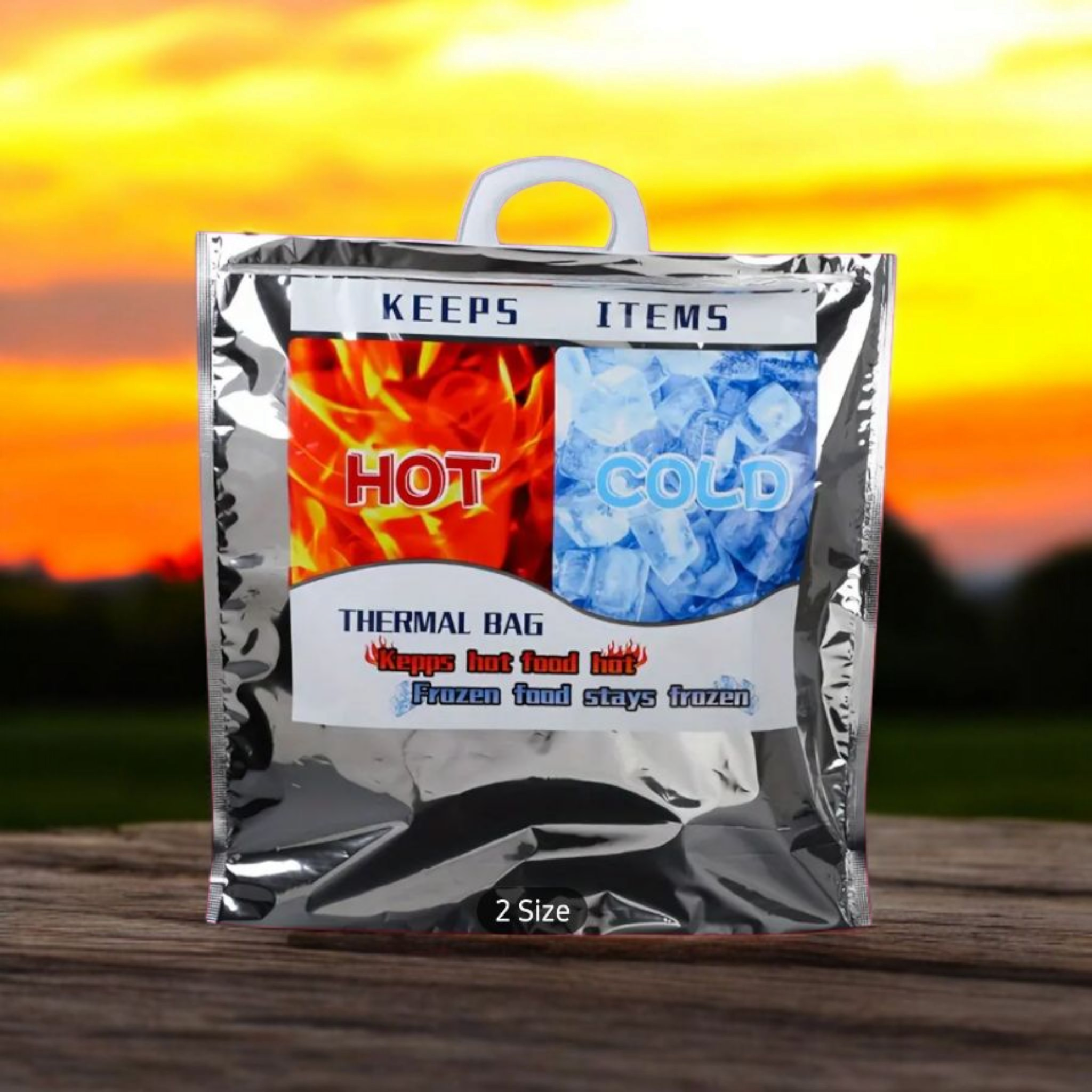 Thermal Food Insulation Carry Bag Hot & Cold Aluminium Foil 47x47+6cm