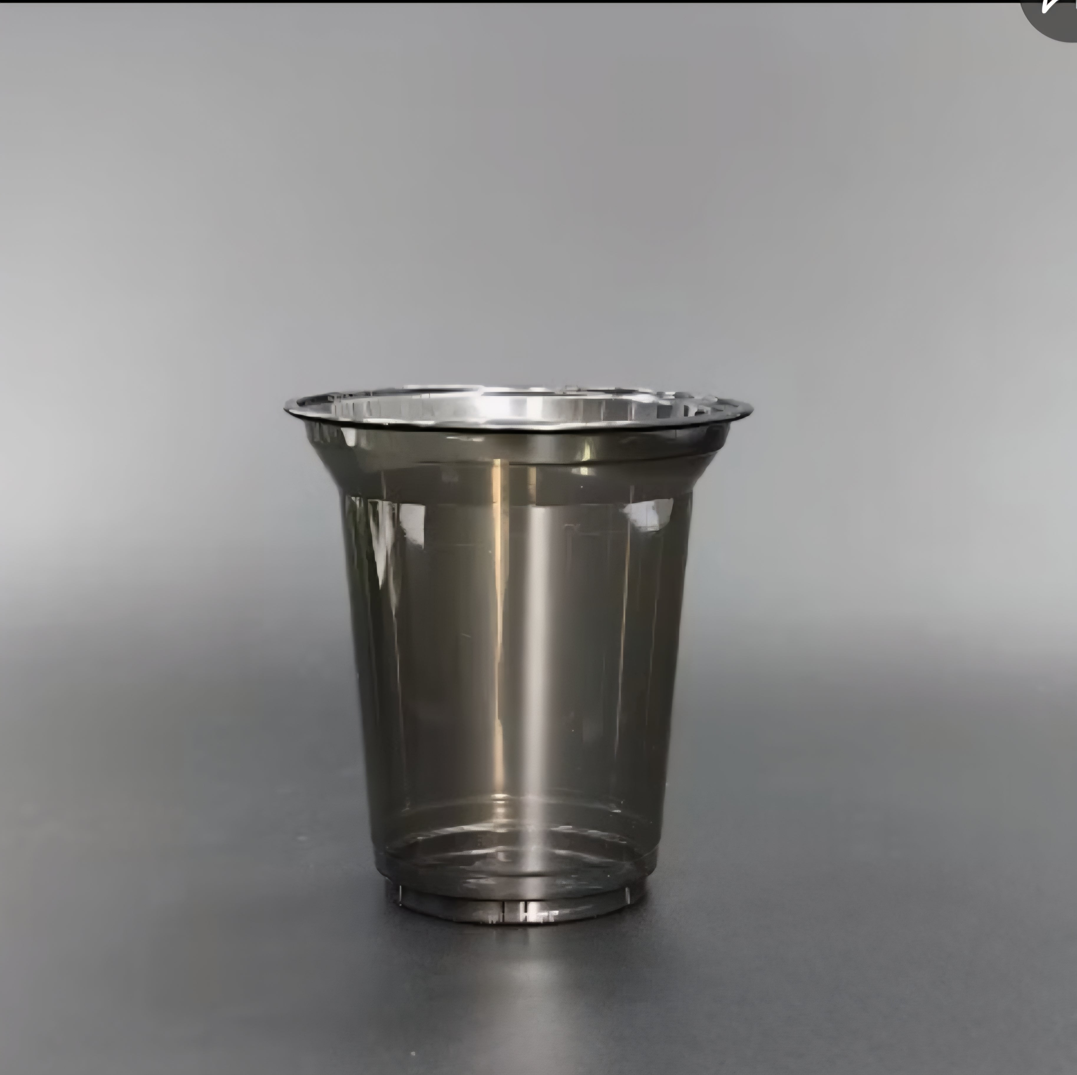 Disposable Sippy Coffee Cup Transparent PLA Black 10x10.5cm with Lid 10pack