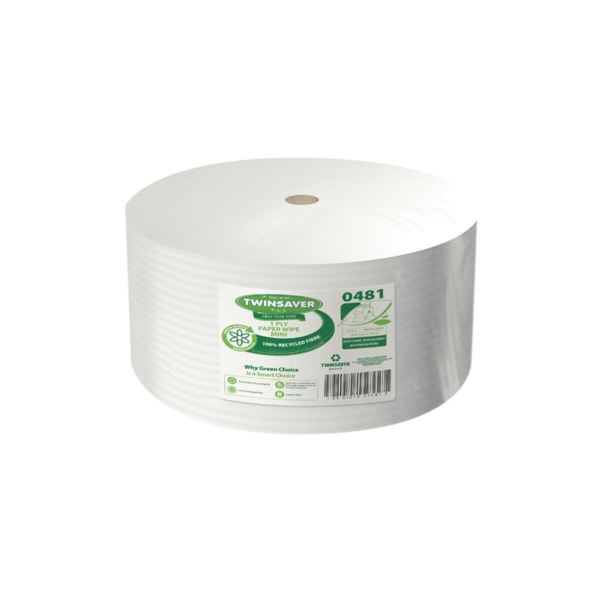 Twinsaver Mini Tidy Wipe Eco Roll 200x750 0481