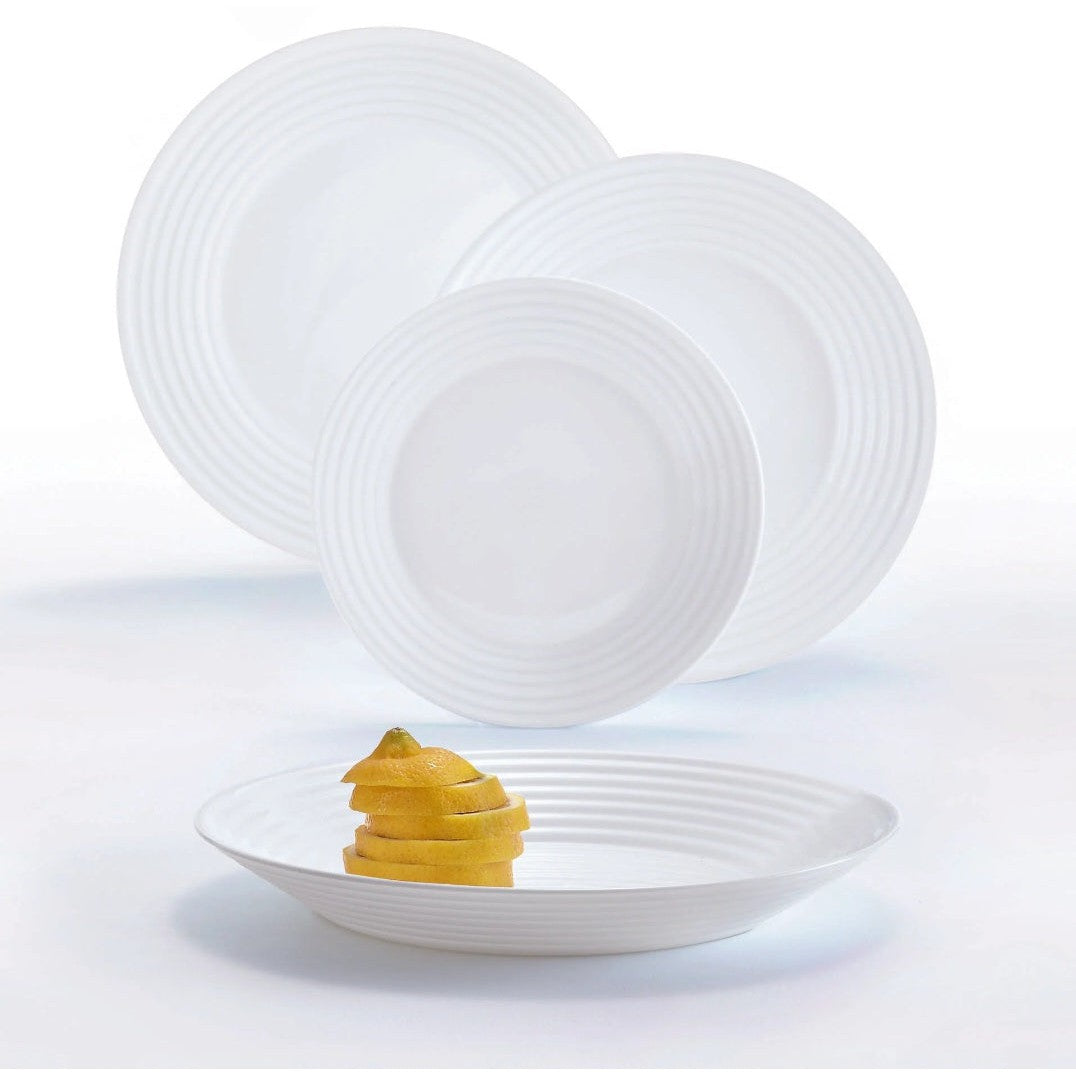 Luminarc Stairo Dinner Plate 25cm White Tempered Glass 37133