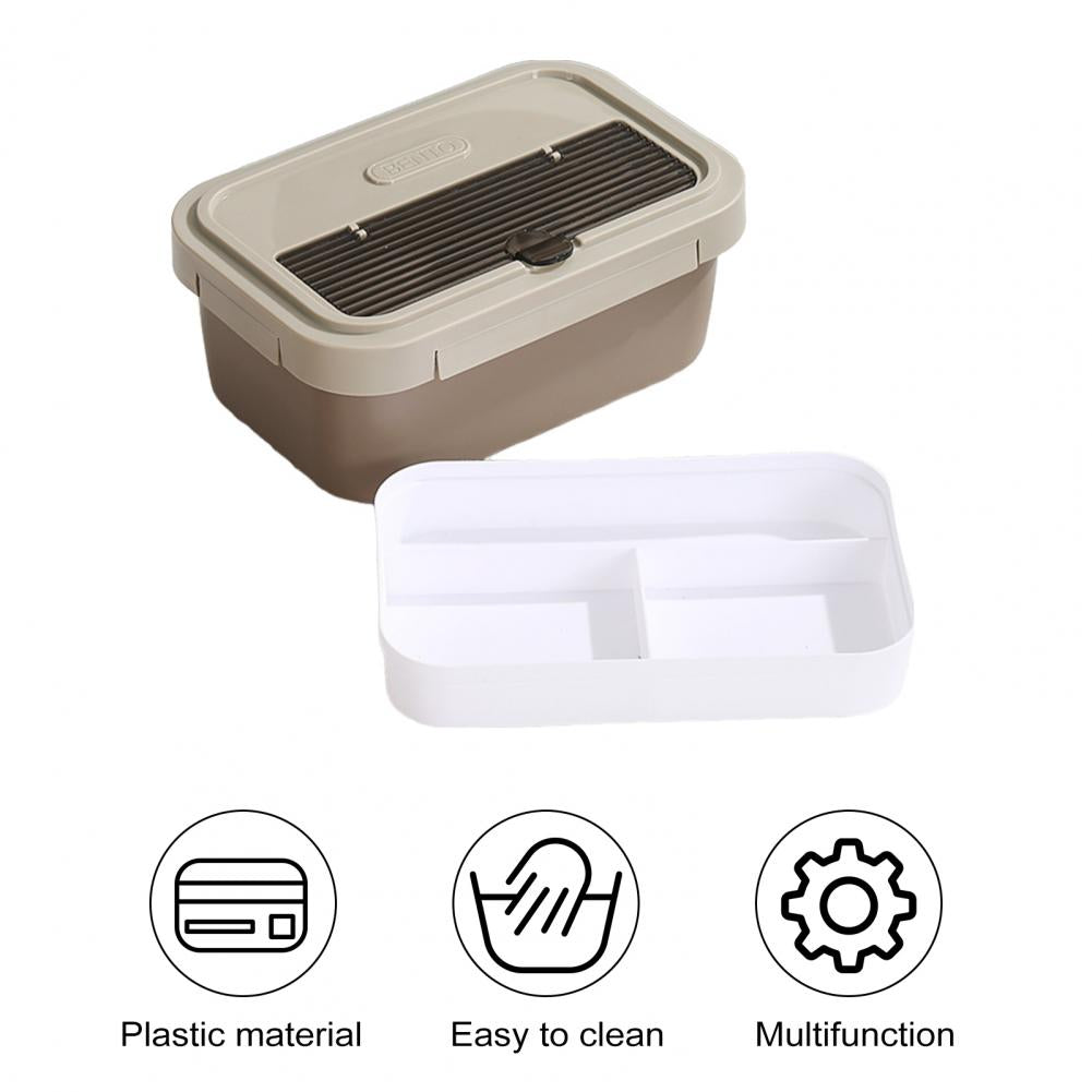 Wonferful Life Bento Thermal Lunch Box with Reusable Utensils Plastic 1.2L