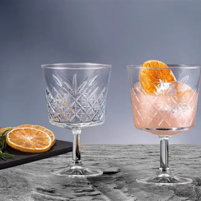 Pasabahce Timeless Glass Cocktail Stemmed Tumbler 260ml 4pack