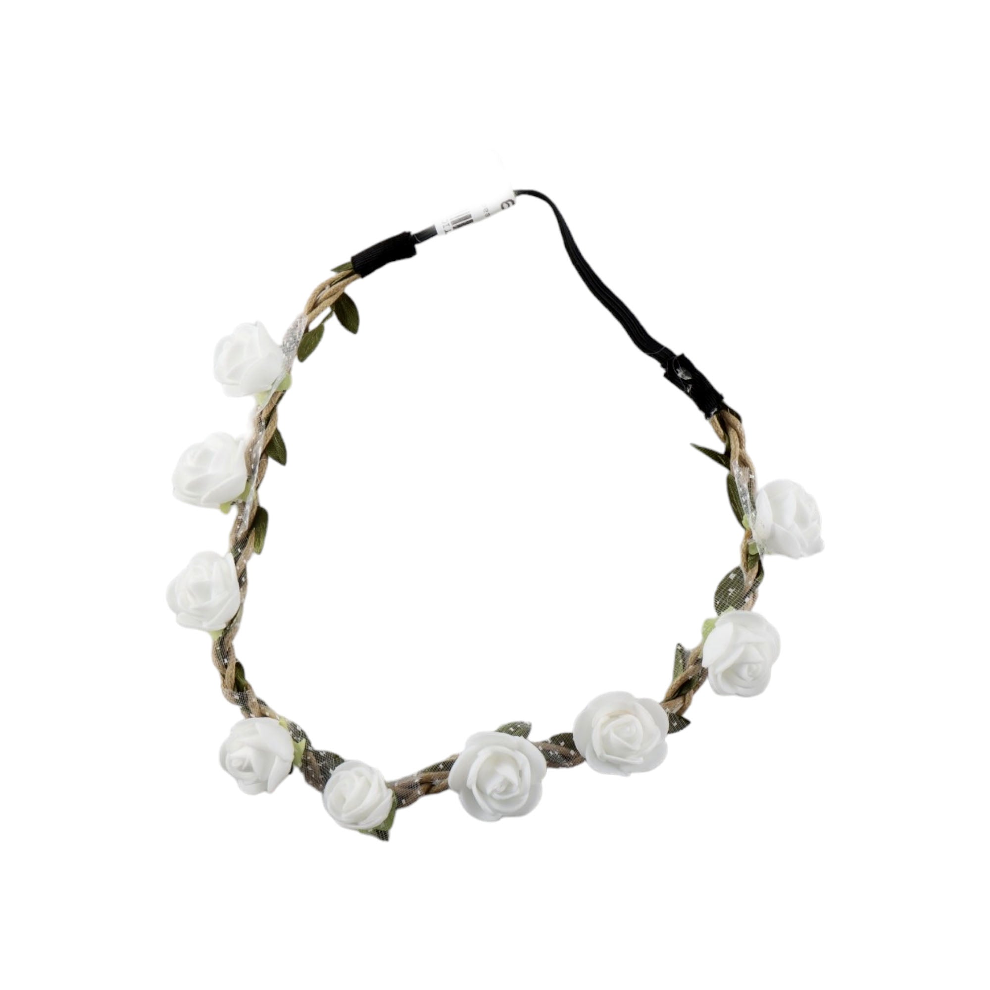 Ibiza Artificial Flower Garland Headband 9-Flowers