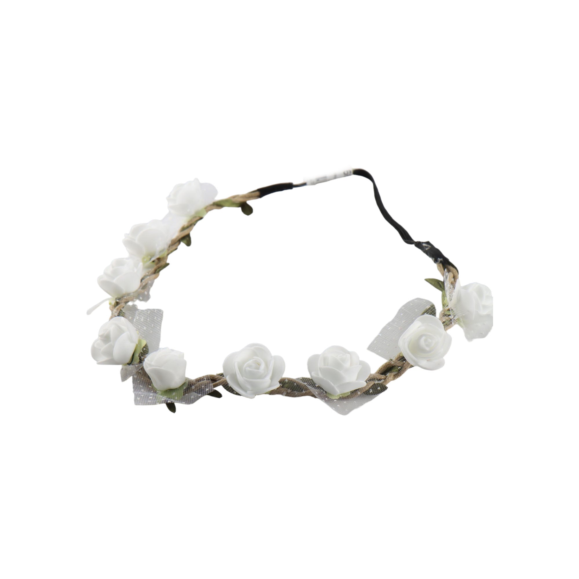 Ibiza Artificial Flower Garland Headband 9-Flowers