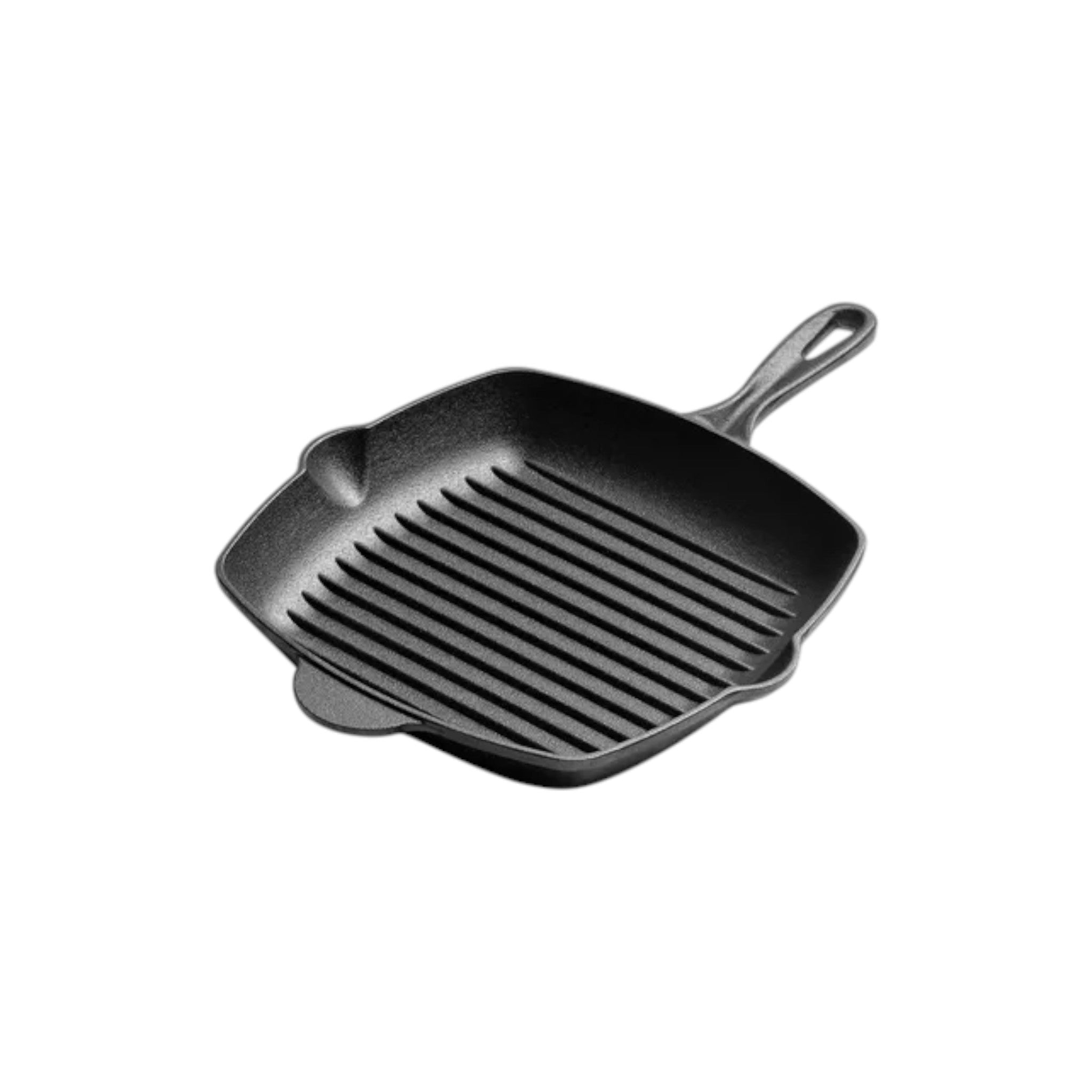 Totai Cast Iron Grill Square Cast Iron Skillet with Grill Ridges 26x28x5.5cm