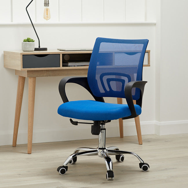 Zippy Swivel & Tilt Office Chair - Mid Mesh Back with Chrome Base