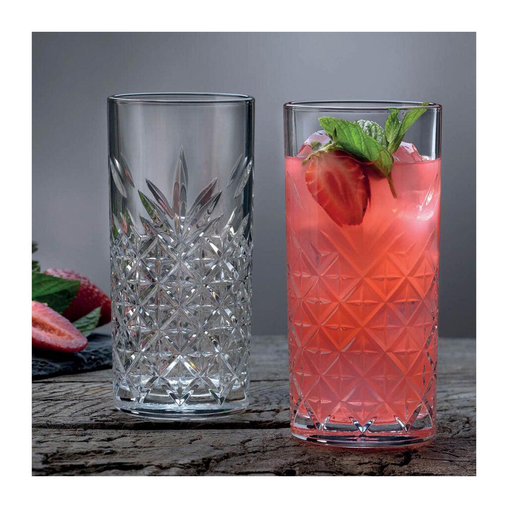 Pasabahce Timeless Hiball Glass Tumbler 180ml Juice Glass 4pack 23109