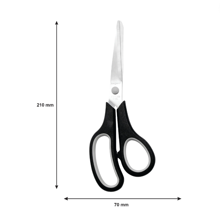 Regent Kitchen Scissors Black and Grey 2pc Set