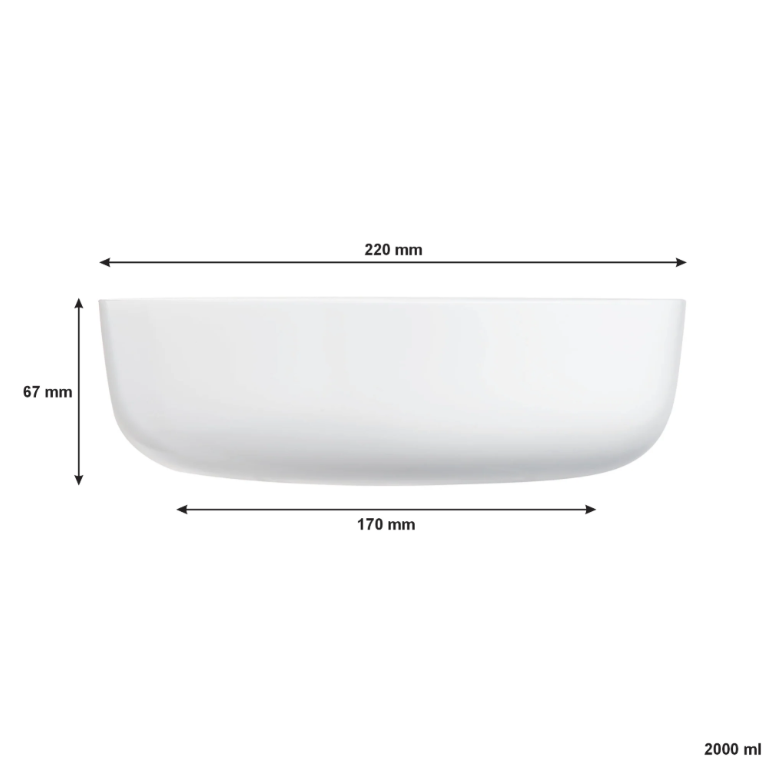 Consol 2L Geneva Round Opal Oven Glass Dish 41053