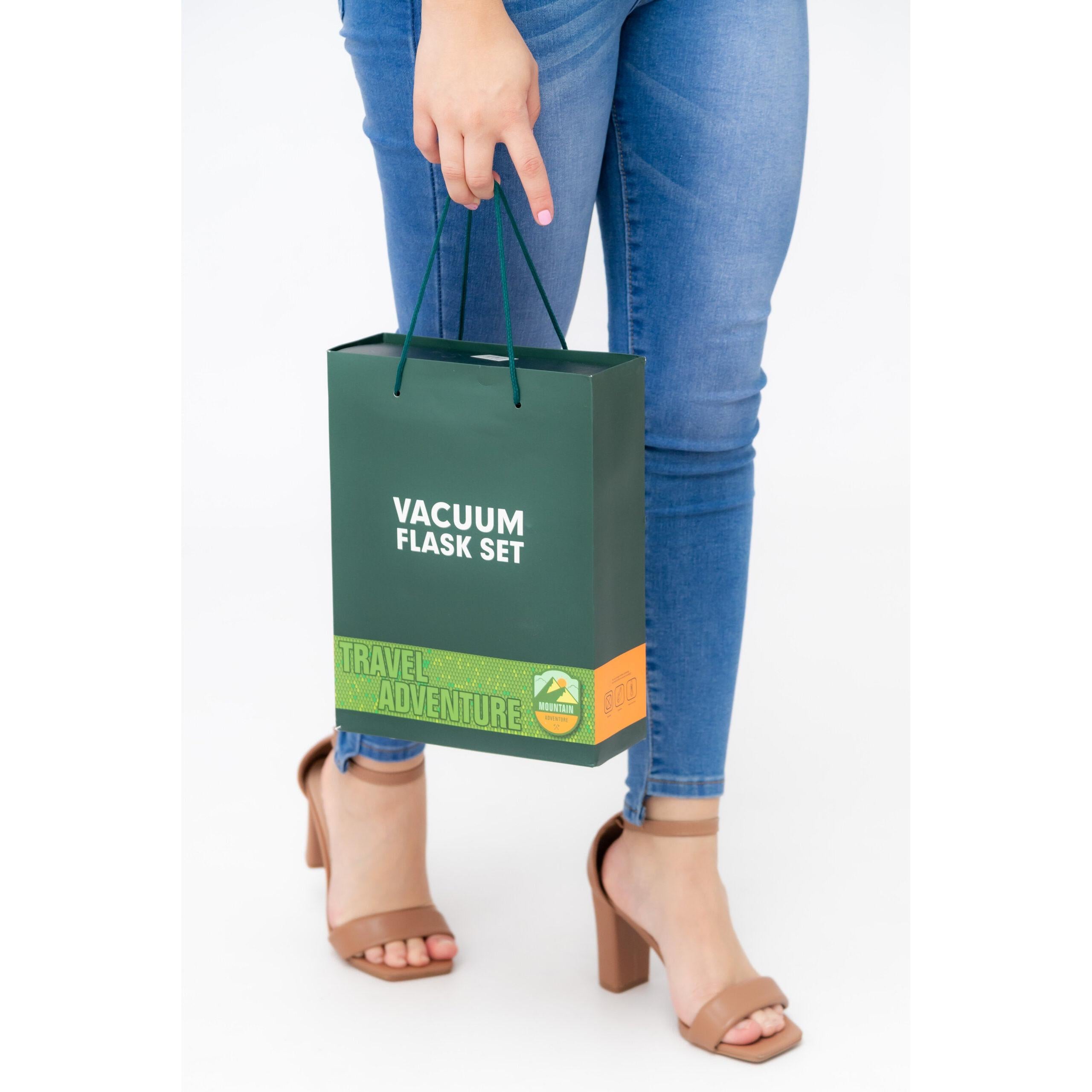 Thermos Travel Flask 680ml with 3 Cups Stainless Steel XBOT160