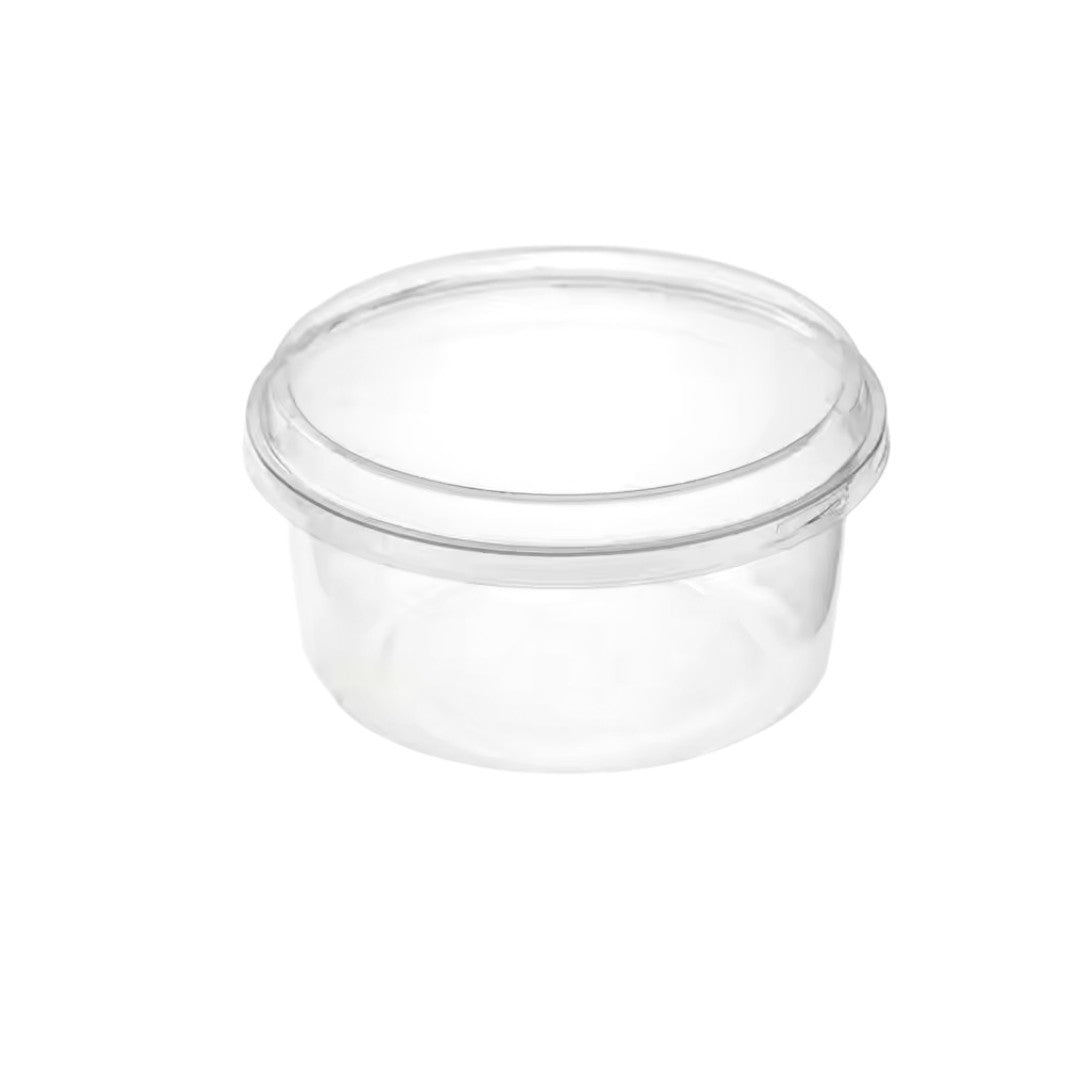 Disposable PP Takeaway Food Round Storage Container - Clear Plastic Reusable Leakproof with Lid 10pack