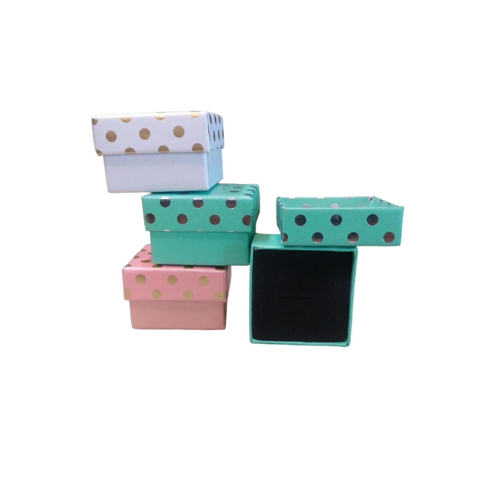 Mini Gift Box 5x5cm with Polka Dots with Lid