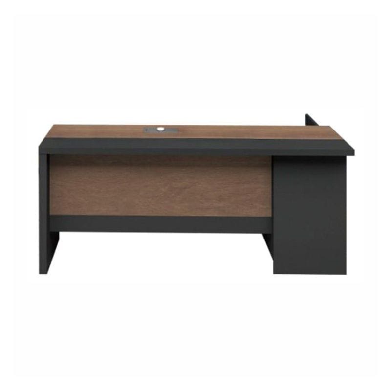 Melamine Wood Office desk and Credenza Dark Oak