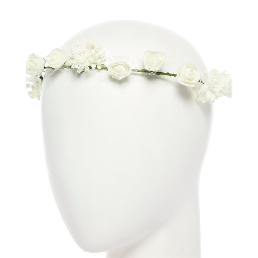 Ibiza Artificial Flower Garland Headband 9-Flowers