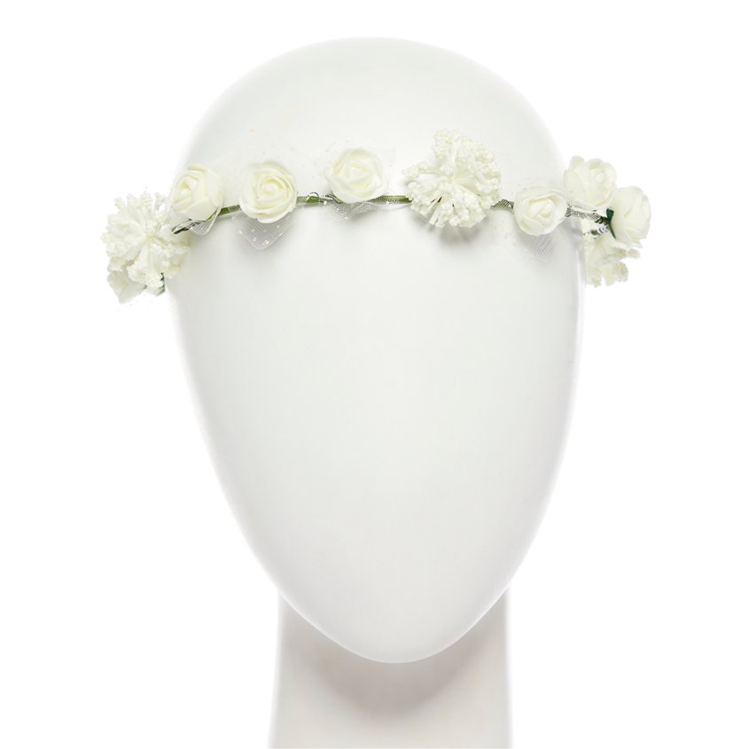 Ibiza Artificial Flower Garland Headband 9-Flowers