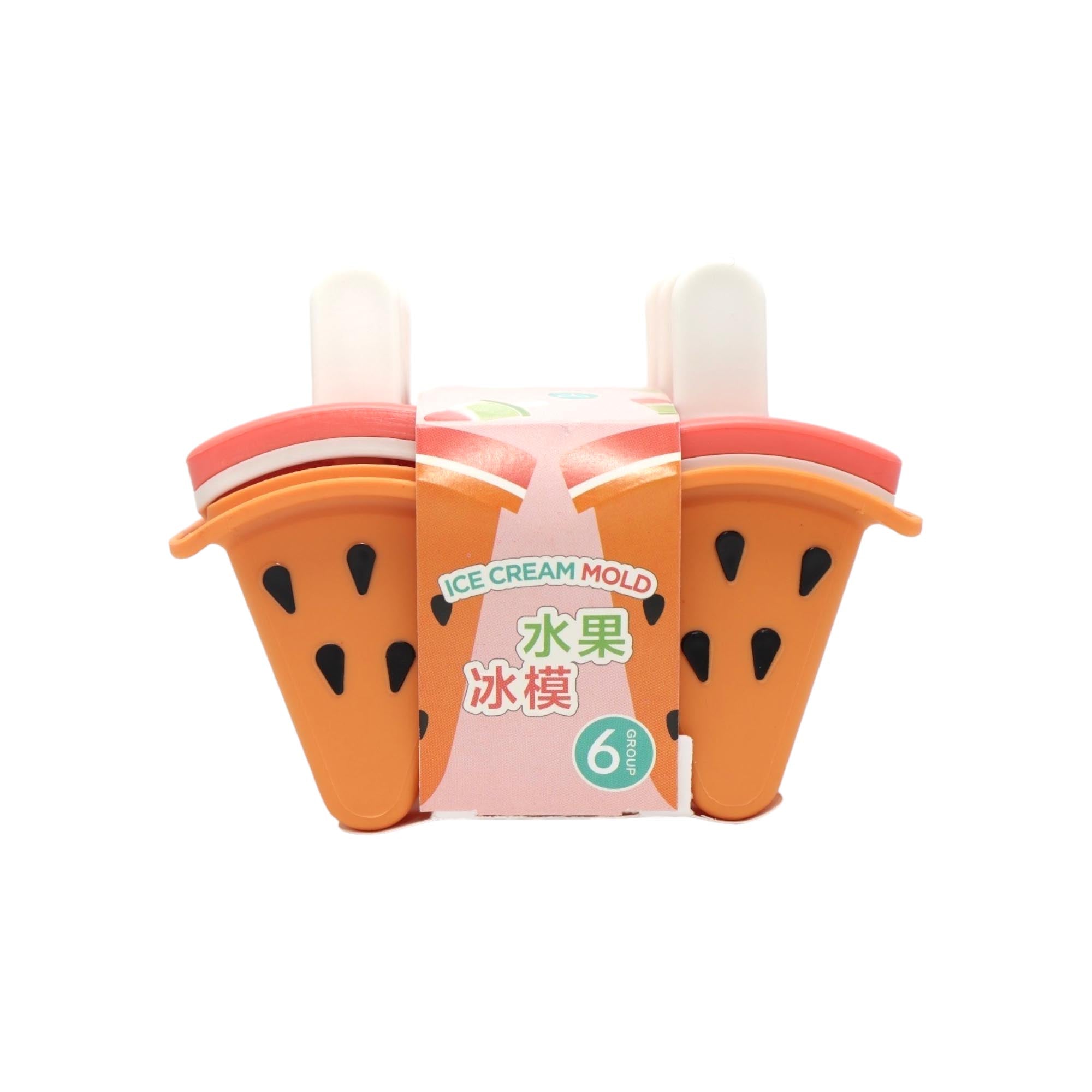 Silicone Ice Lolly Watermelon Mould Tray 6-Grid XICE047