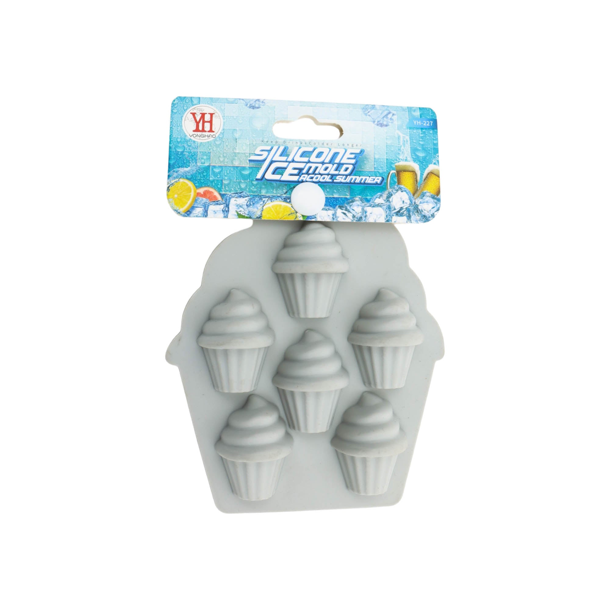Silicone Ice Cube Tray Cup Cake Mould 6-Cavity