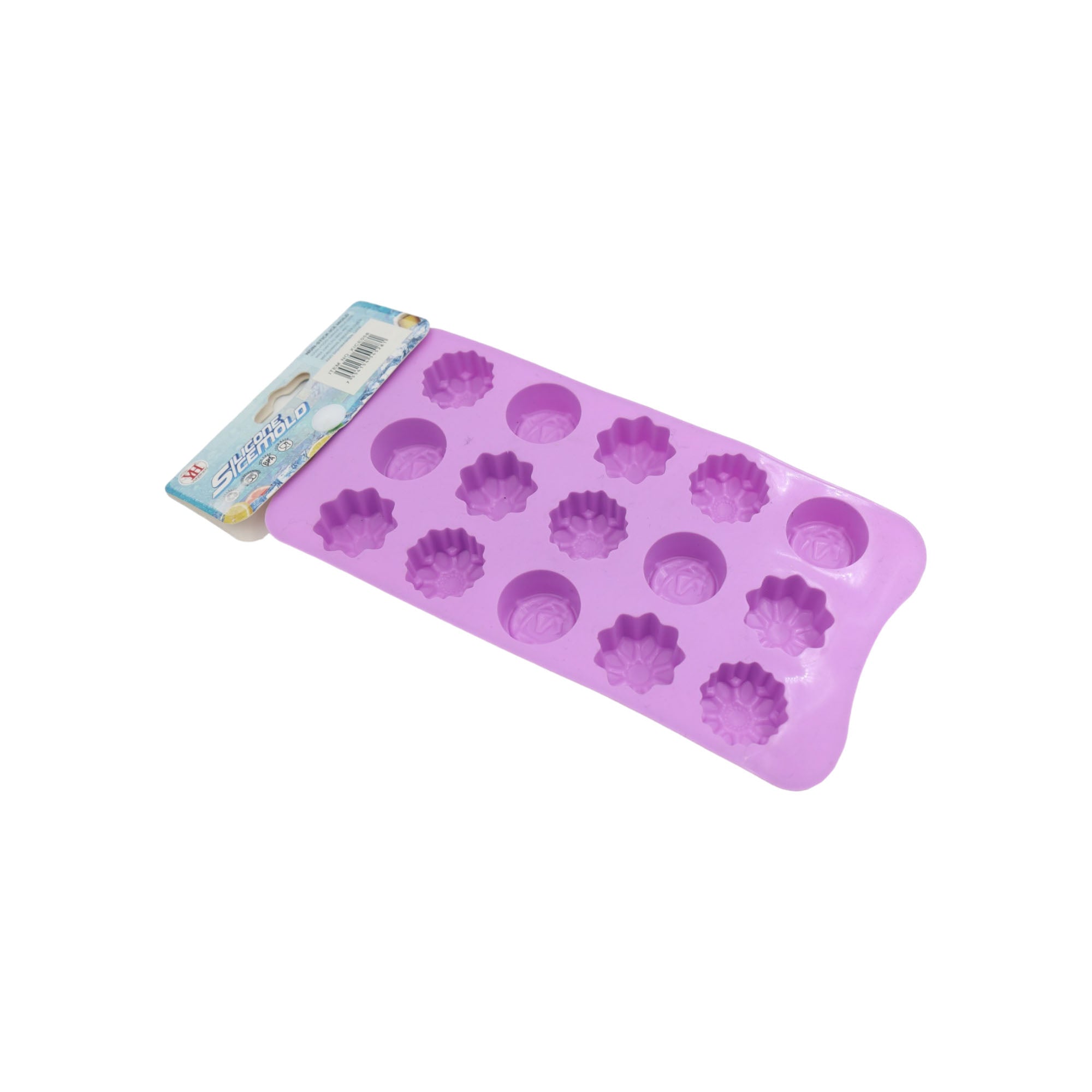 Silicone Ice Tray Flower Shapes Mould 15-Cavity