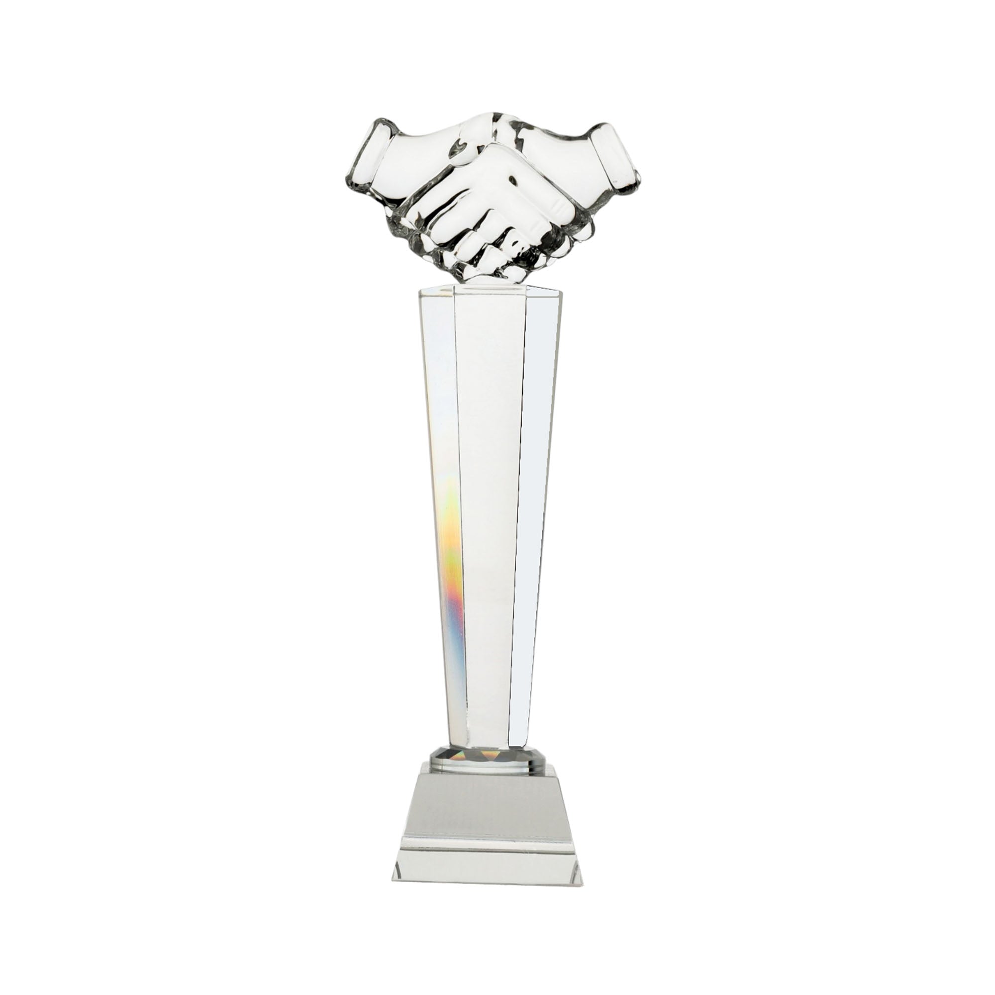 Glass Handshake Design Trophy 28cm DL-012