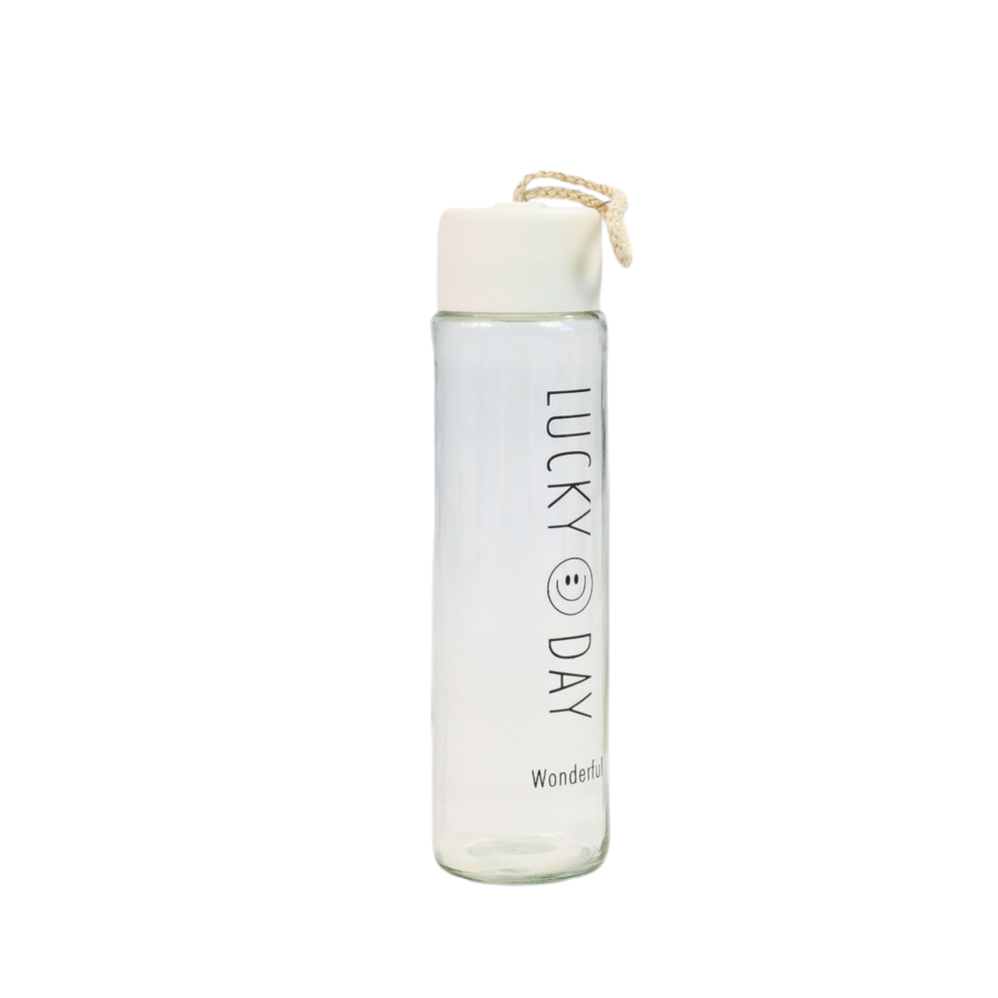 Sports Water Bottle 340ml Frosted Glass 180g 5.5x20cm 1pc