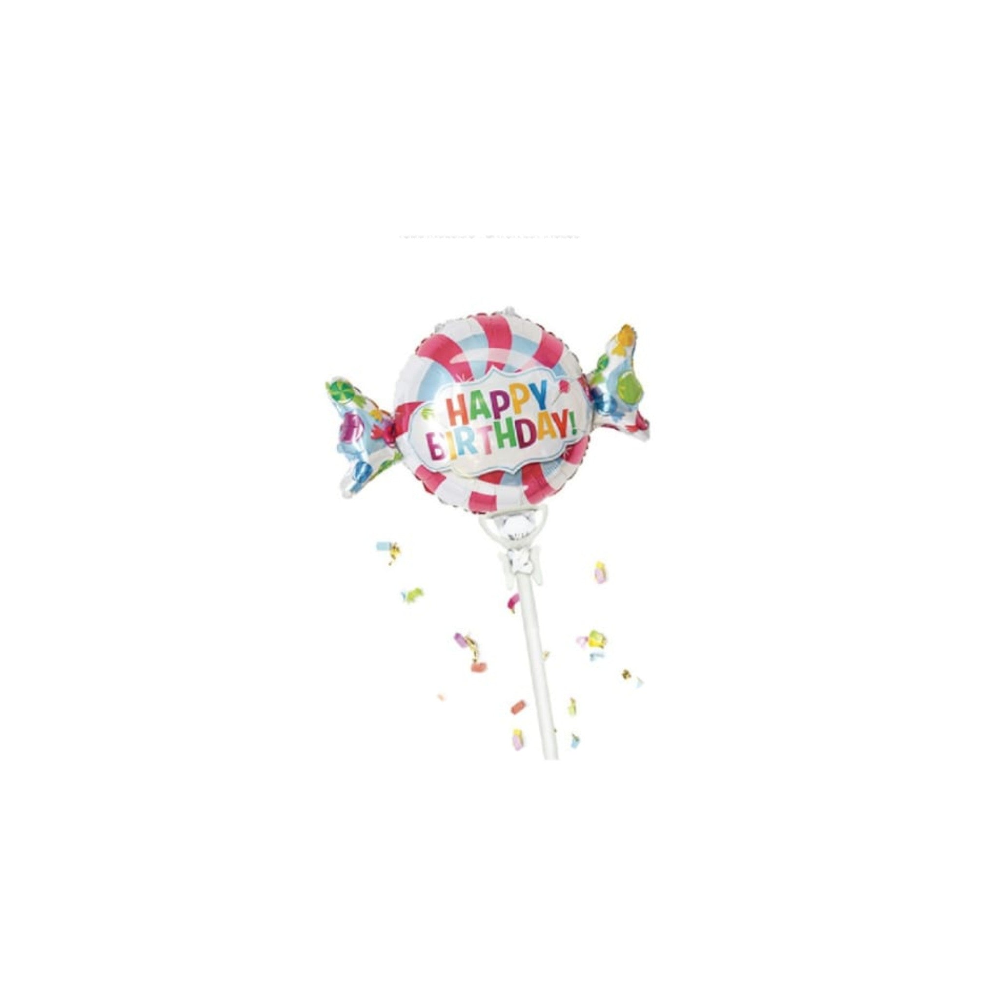 Air Filled Birthday Balloons with Stick 35cm