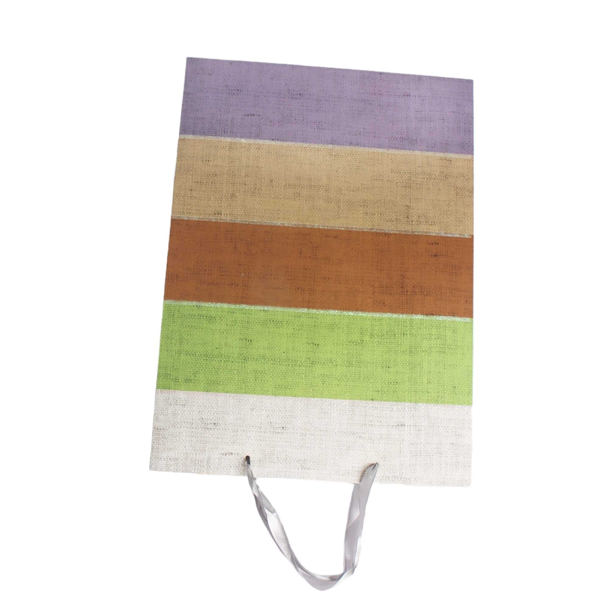 Designer Gift Paper Bag Colour Stripes 18x23cm Small