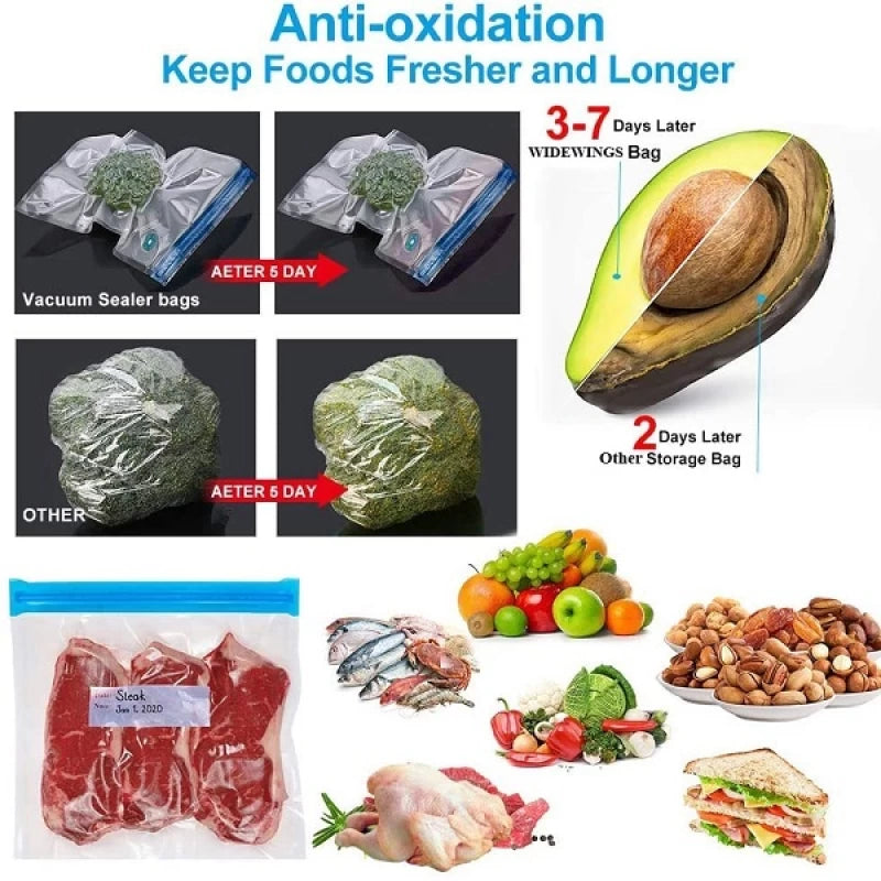 Food Grade Vacuum Seal Storage Bag with Air Valve Evacuation 10pack