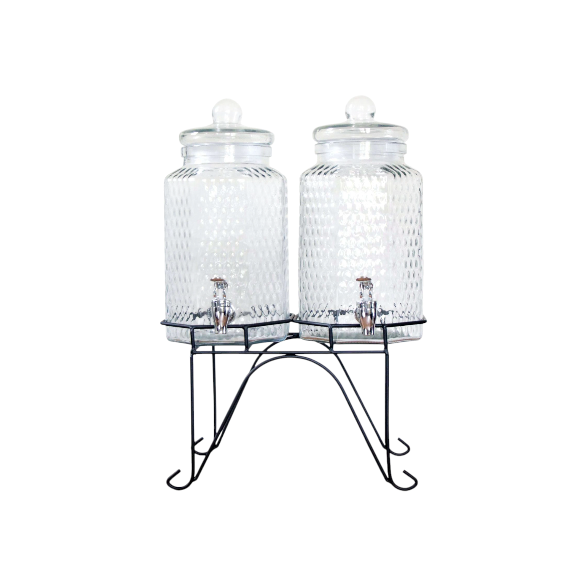 Yorkshire Beverage Dispenser 4L Glass Dual 2pc with Stand - 529