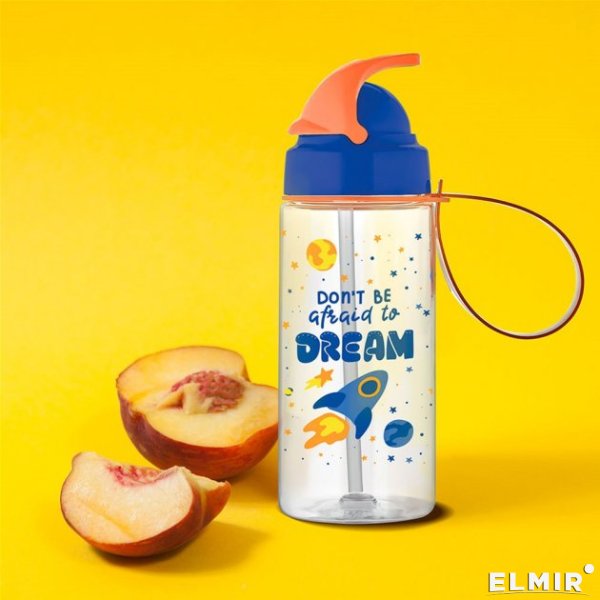 Sports Water Bottle 500ml with Tritan Popup Straw