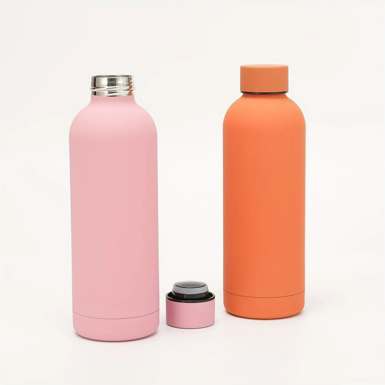 Thermos Matte Finish Silicone Flask Stainless Steel with Tag Handle 500ml 1pc