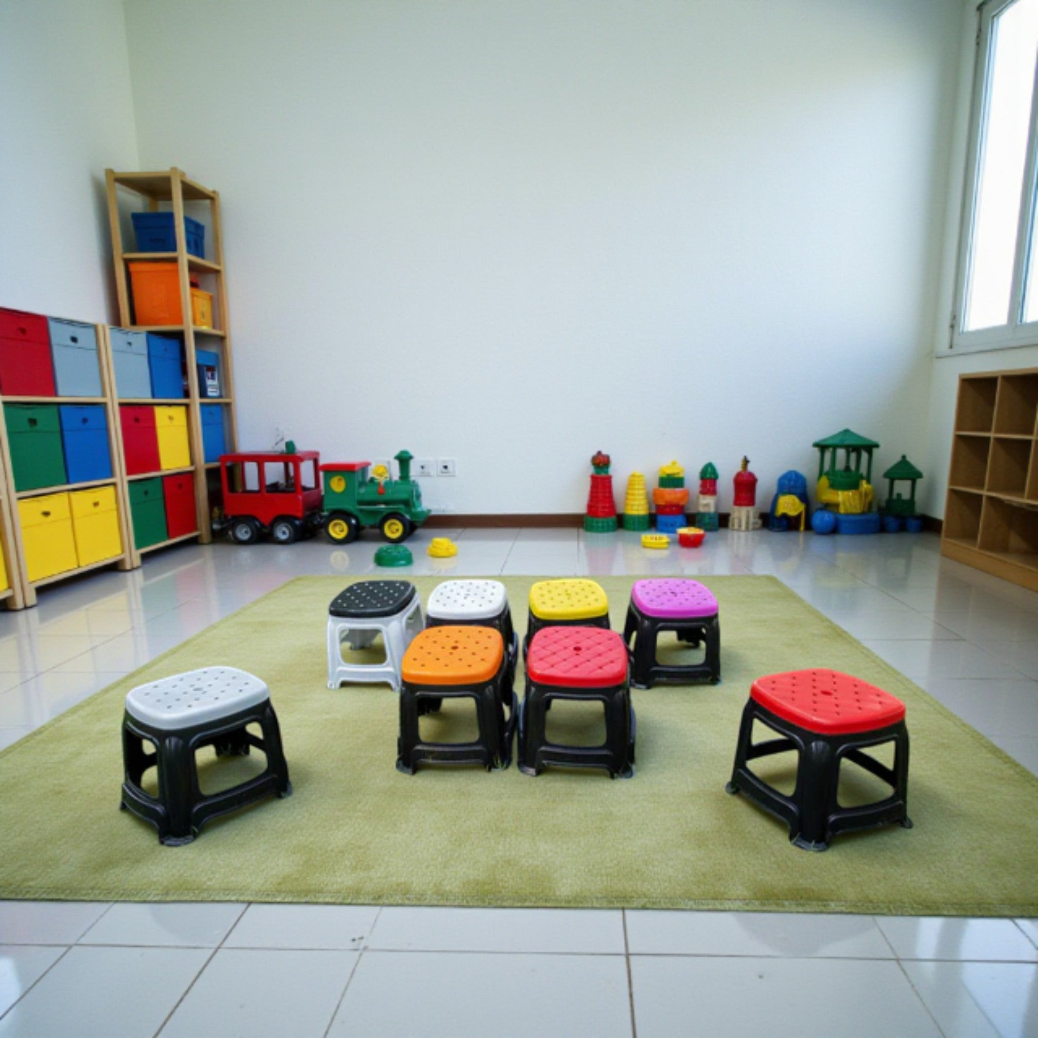 Kiddies Stackable Colourful Plastic Stool